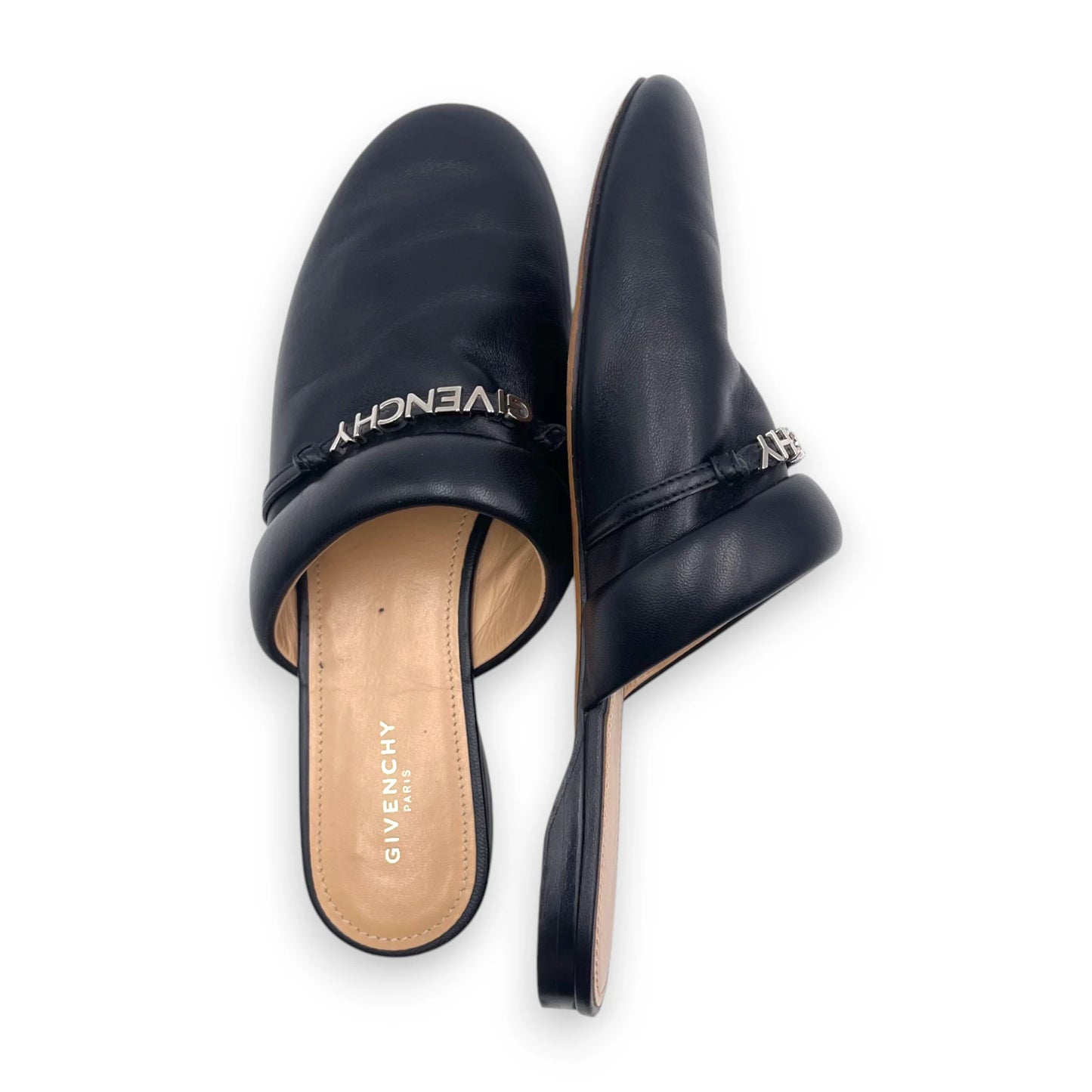 Givenchy Black Leather Elba Mules