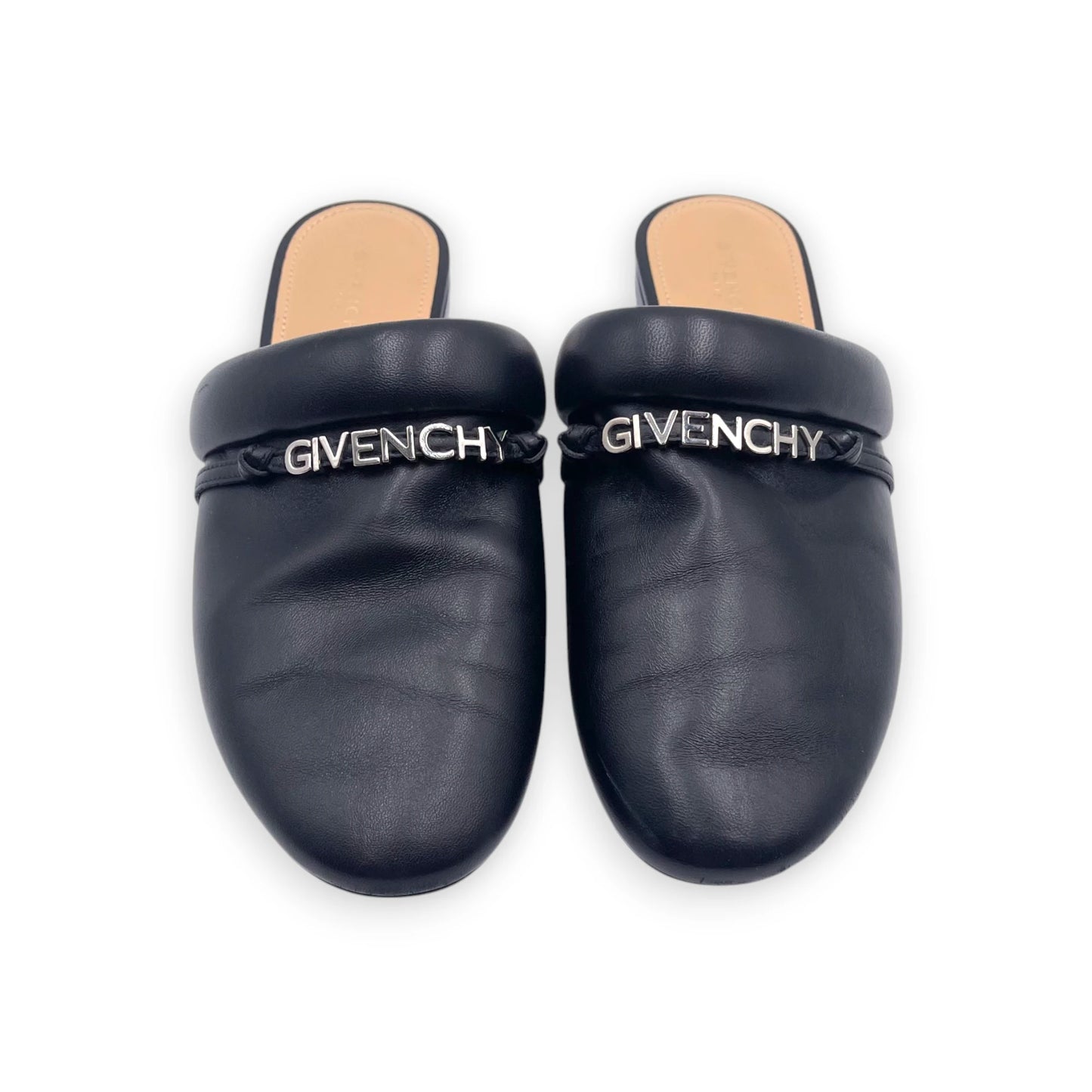 Givenchy Black Leather Elba Mules