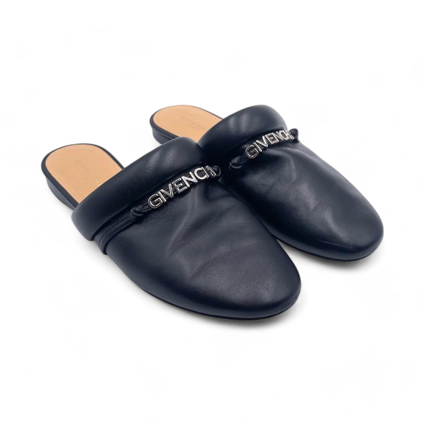 Givenchy Black Leather Elba Mules