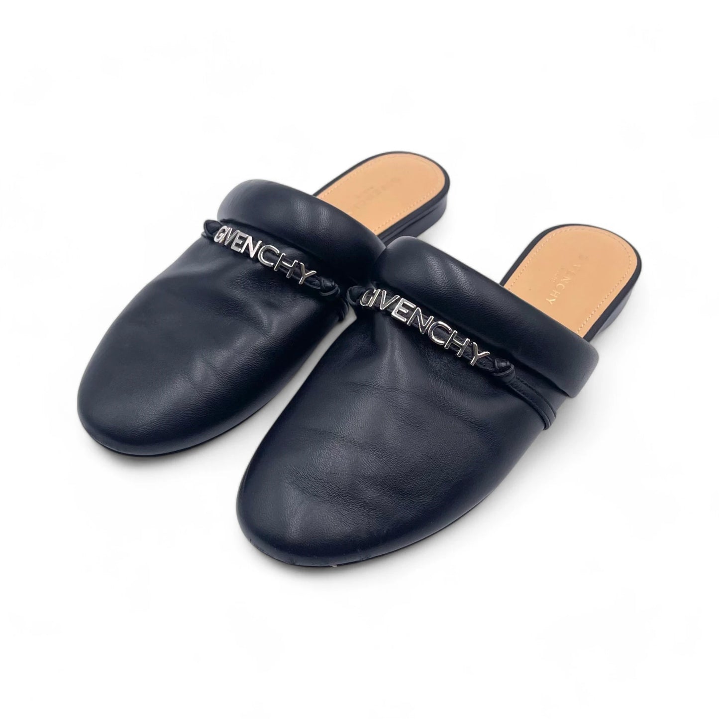 Givenchy Black Leather Elba Mules