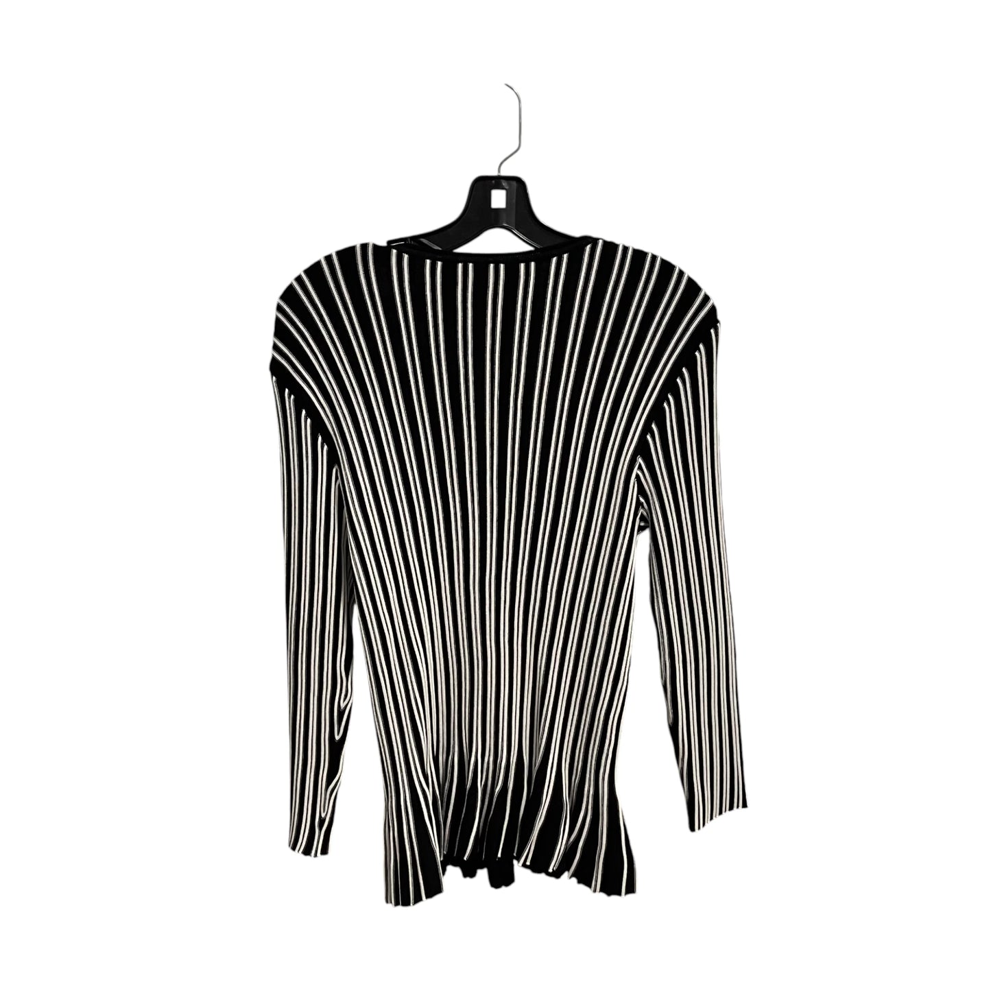 St John Ribbed Knit Caviar/Bianco - L