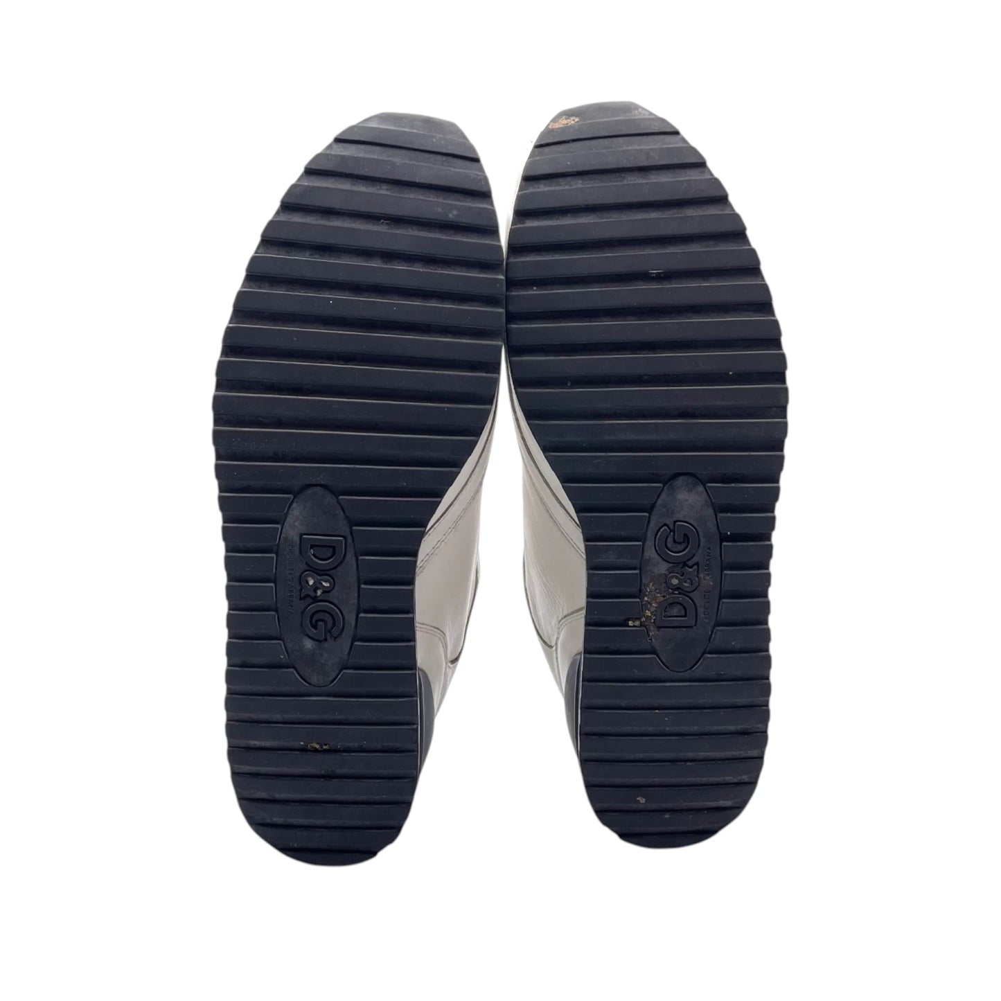 D&G Red/White Leather Low Top Men's Sneakers
