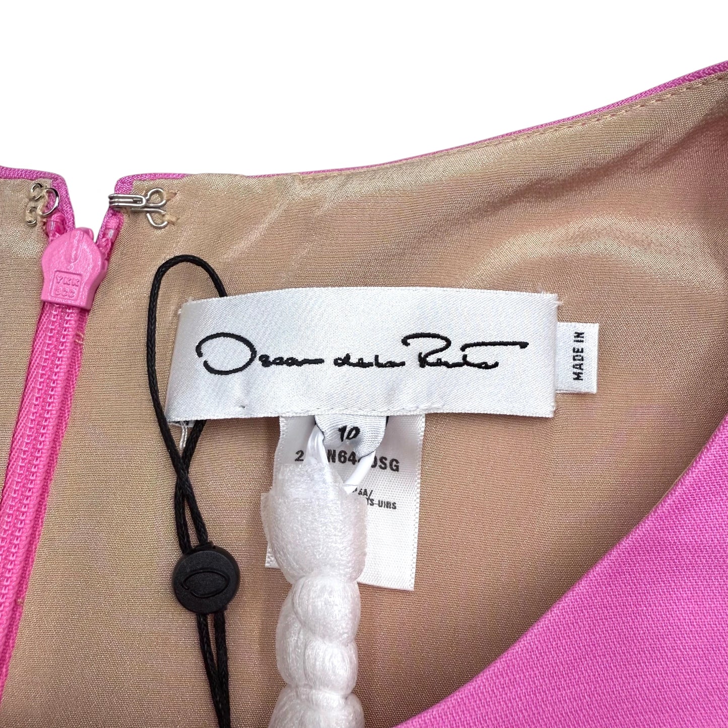 Oscar de la Renta Pink Silk Mini Dress