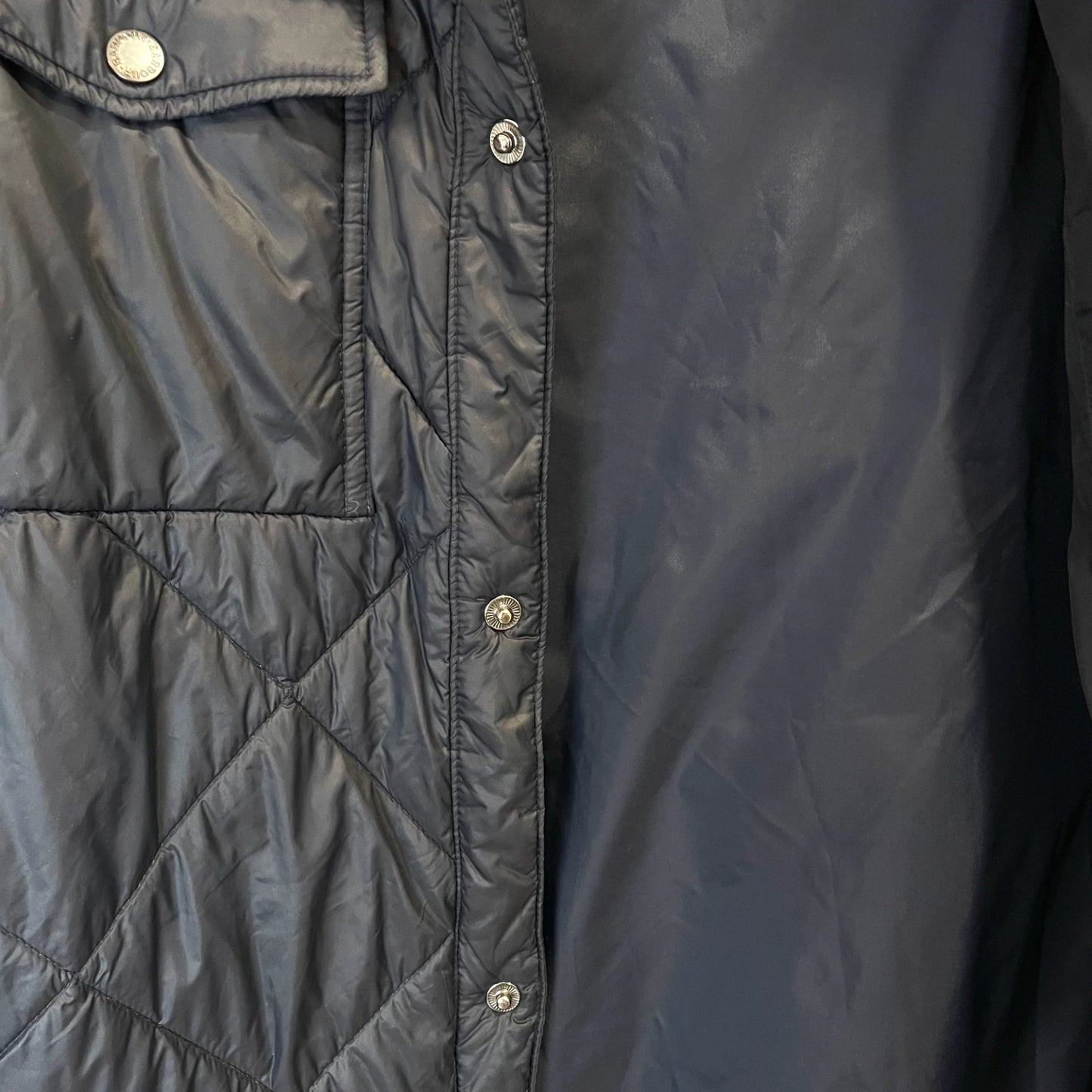 Barbour Navy Quilted Puffer Shirt Jacket Men's - XL