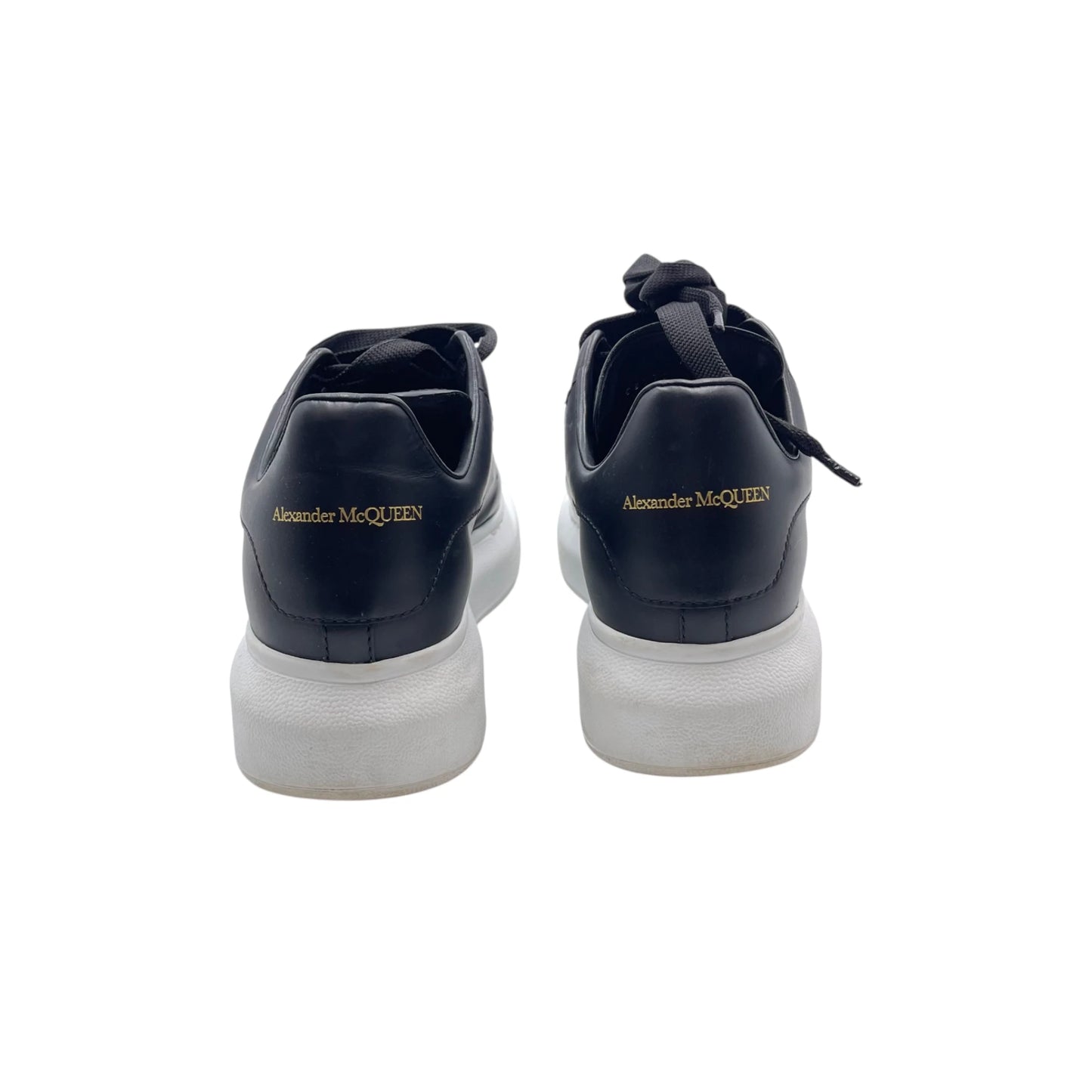 McQueen Black Leather Oversized Women's Snkr