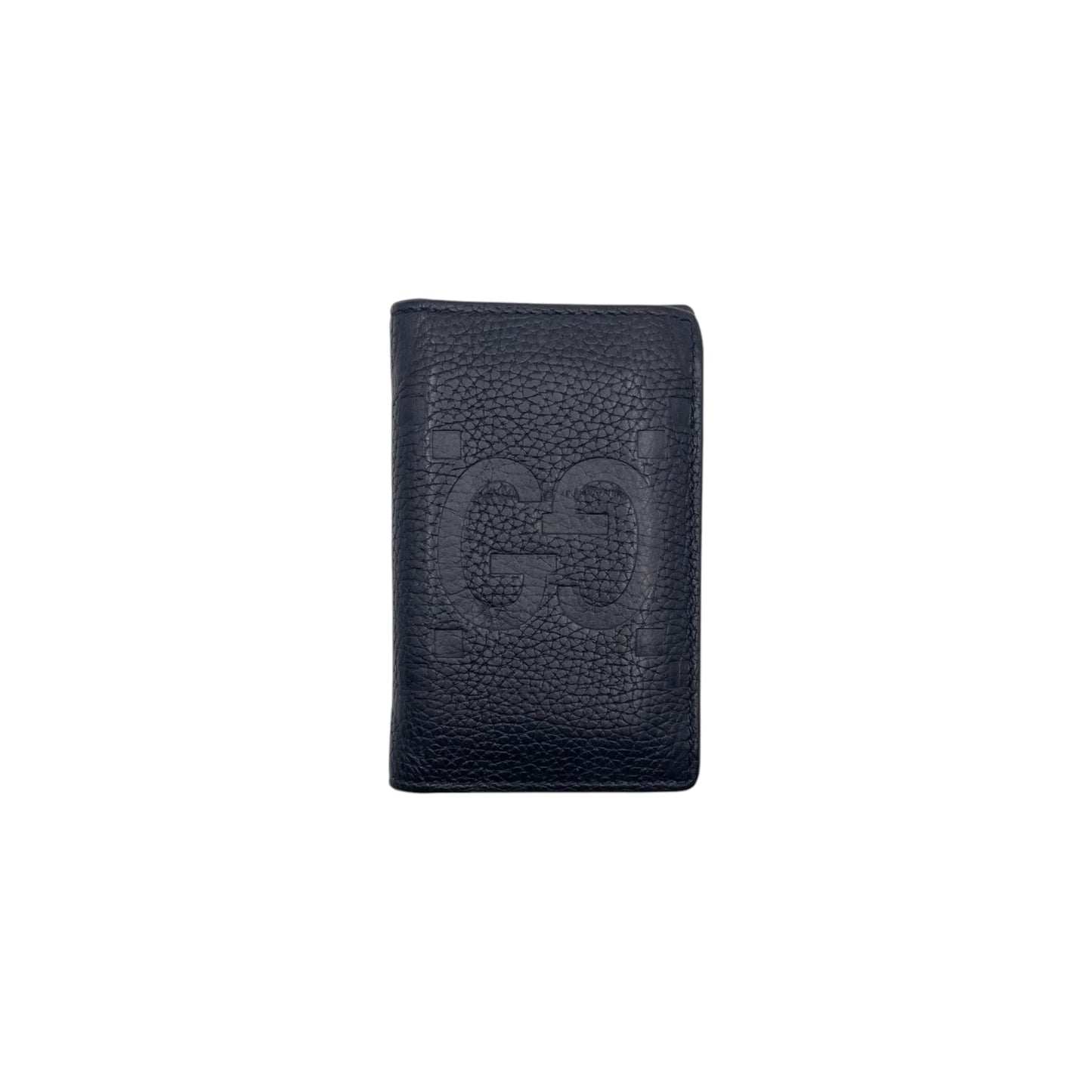Gucci Jumbo GG Black Leather Card Case