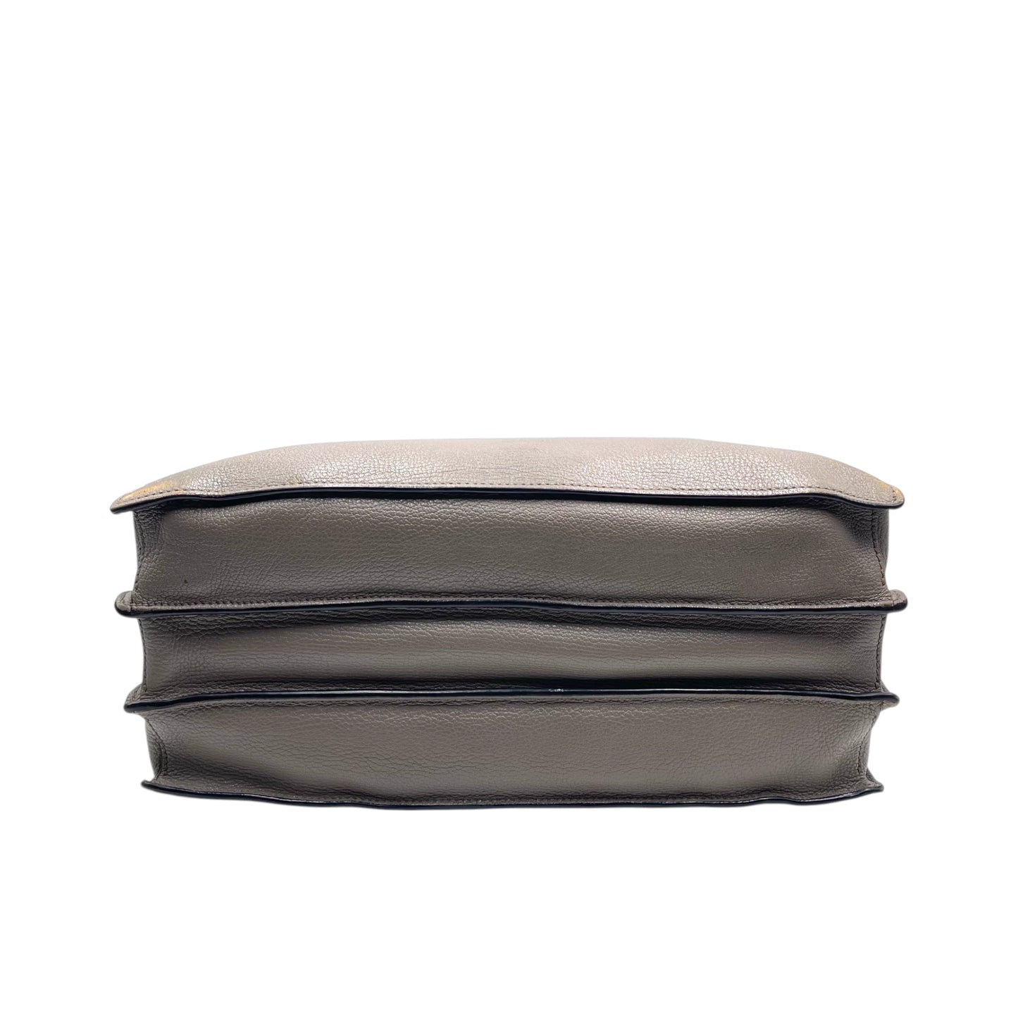 Miu Miu Convertible Compartment Grey Leather Tote Bag