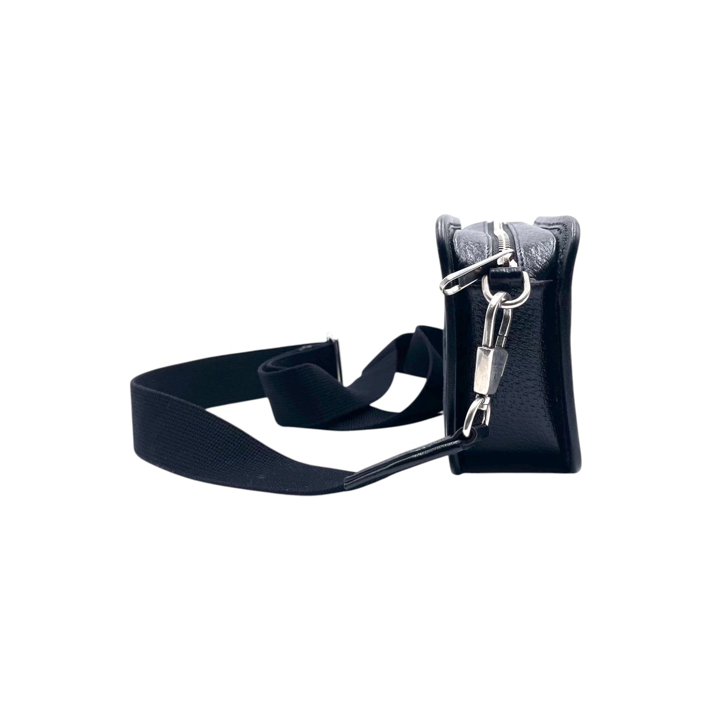 Gucci Jumbo GG Black Canvas Leather Shoulder Bag