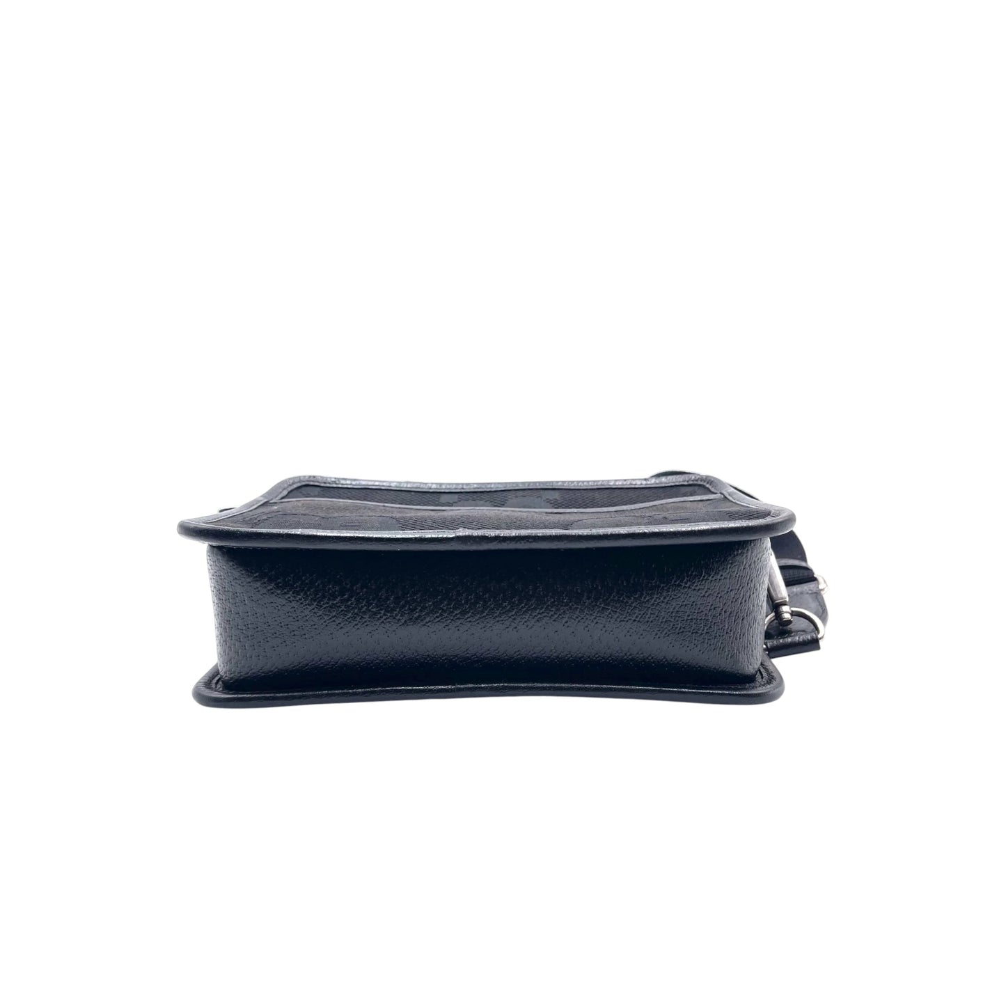 Gucci Jumbo GG Black Canvas Leather Shoulder Bag