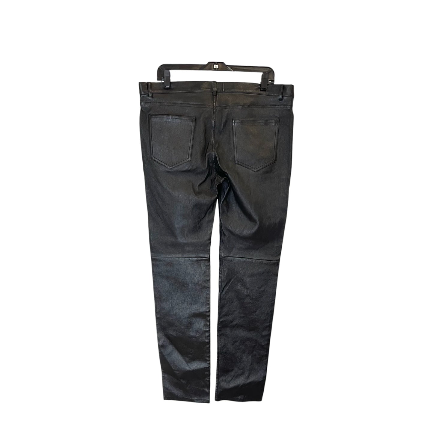 Saint Laurent Black Leather Women's Pants - 54