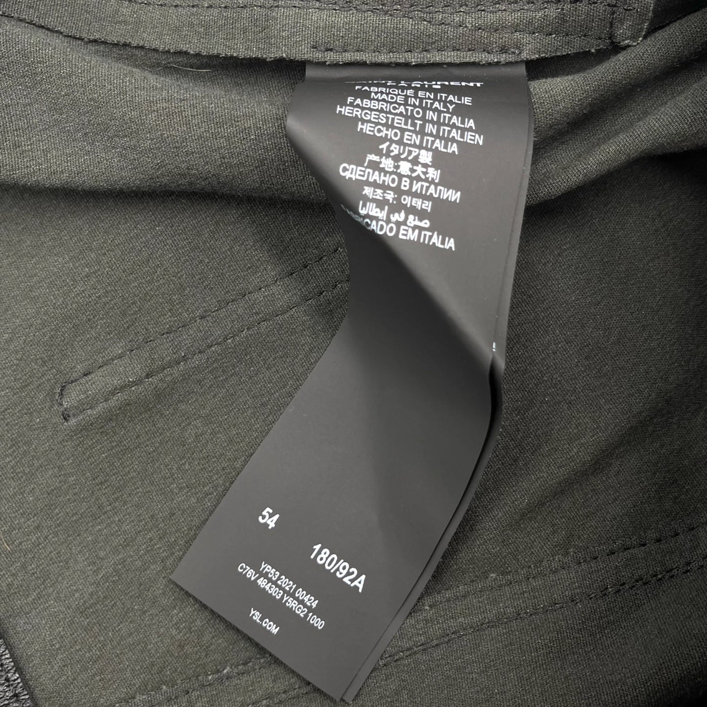 Saint Laurent Black Leather Women's Pants - 54