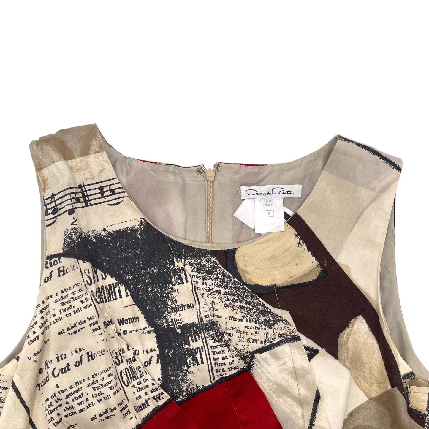 Oscar DeLa Renta Print Dress - 6