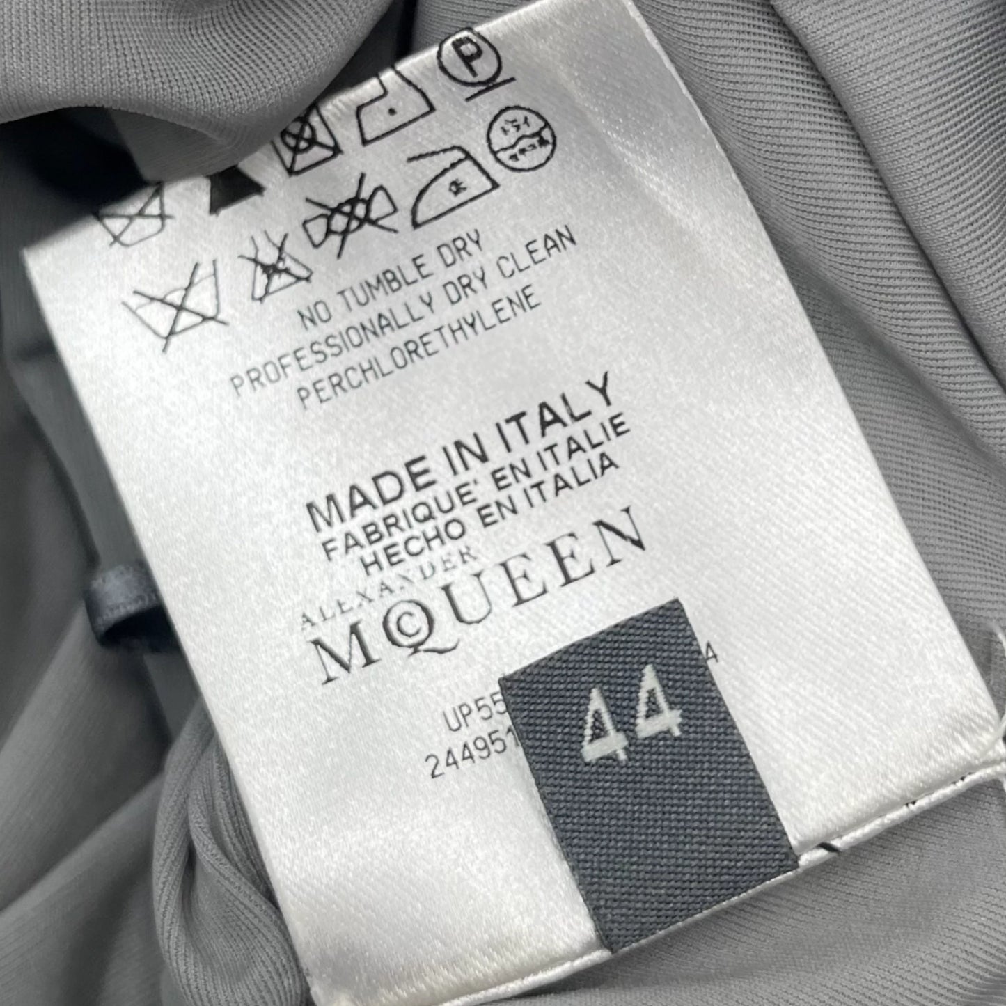McQueen Grey V Neck Dress - L