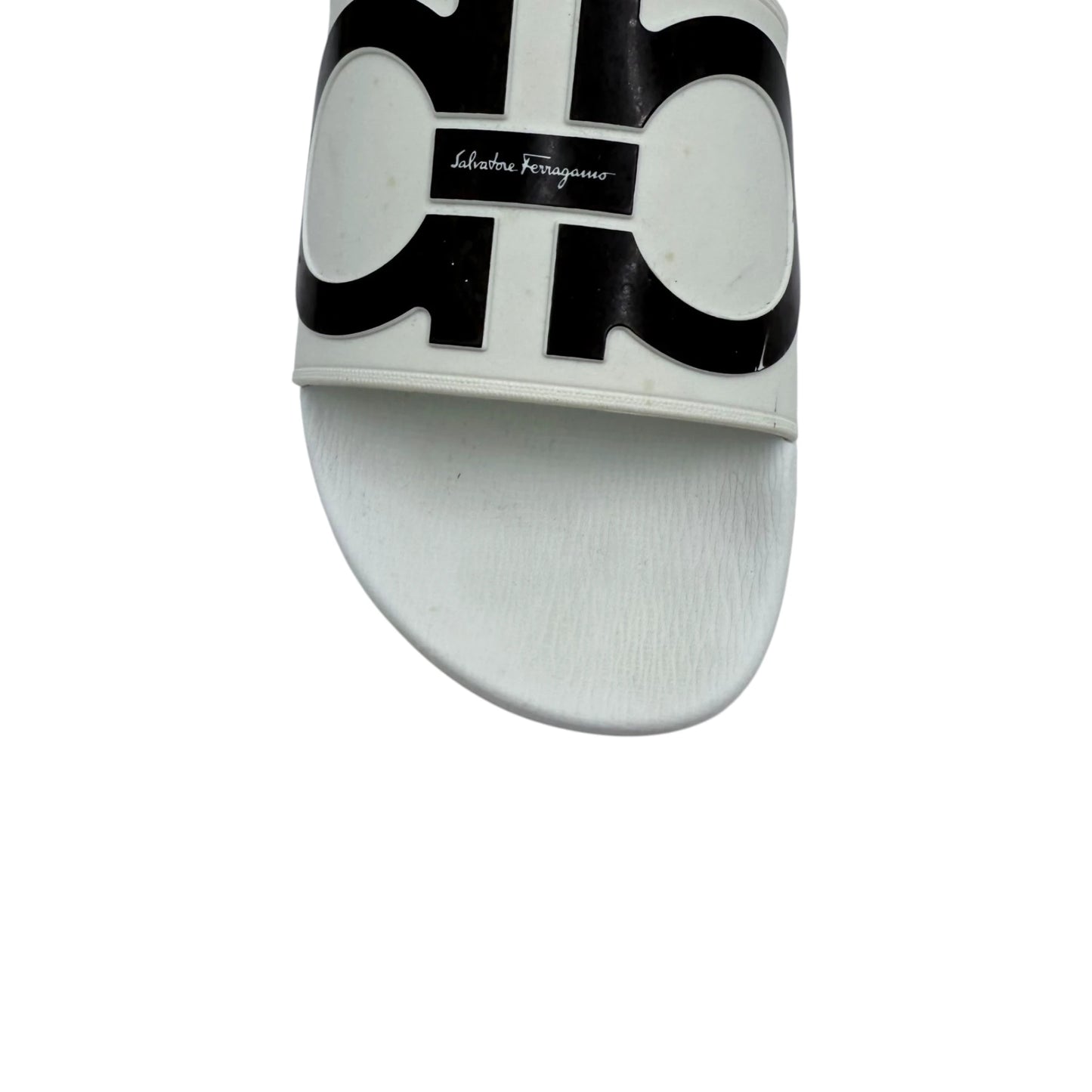 Salvatore Ferragamo White Logo Slides