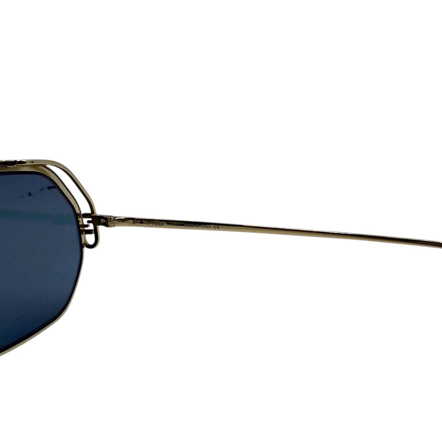 Fendi Hexagon Sky Gold Aviator Sunglasses