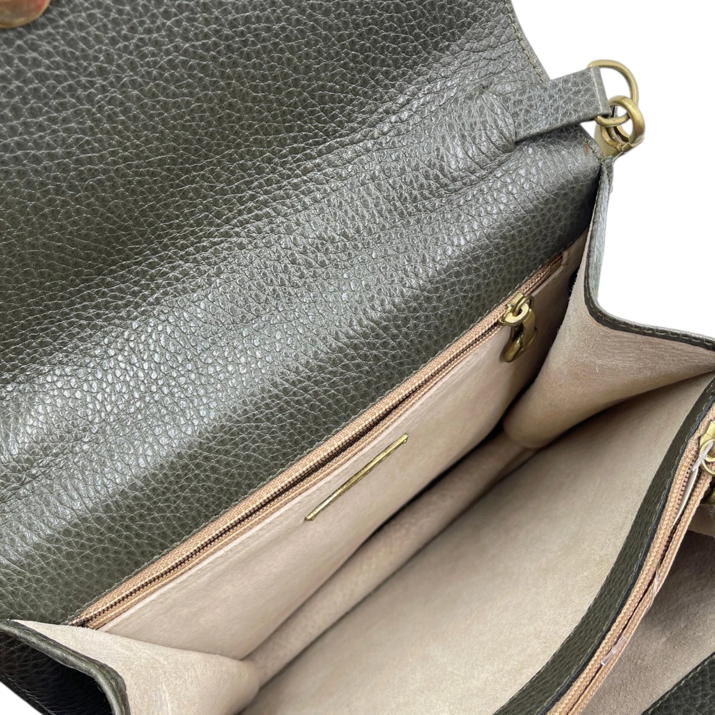 Mark Cross Green Pebbled Leather Bag