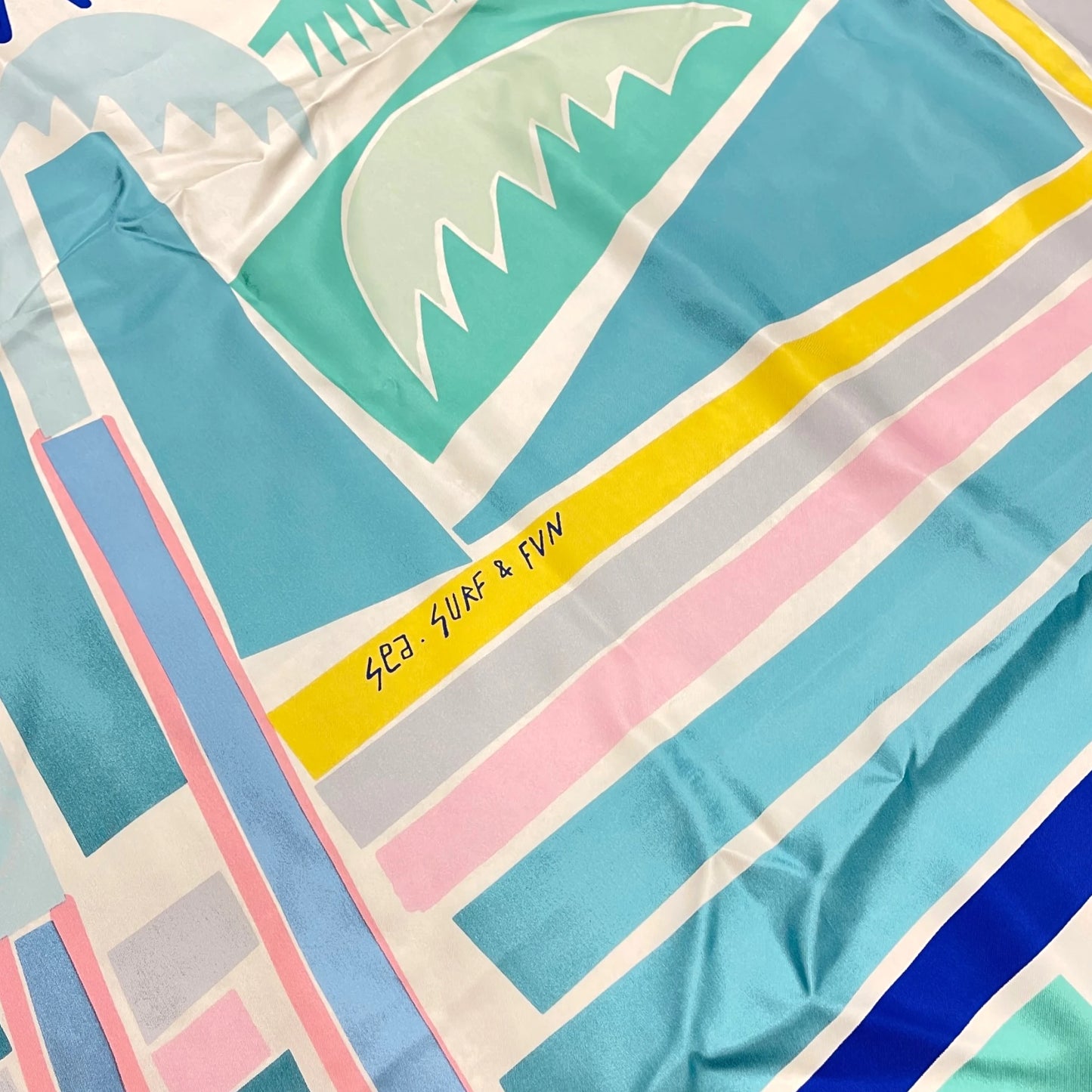 Hermès Sea Surf and Fun Silk Shawl 55"