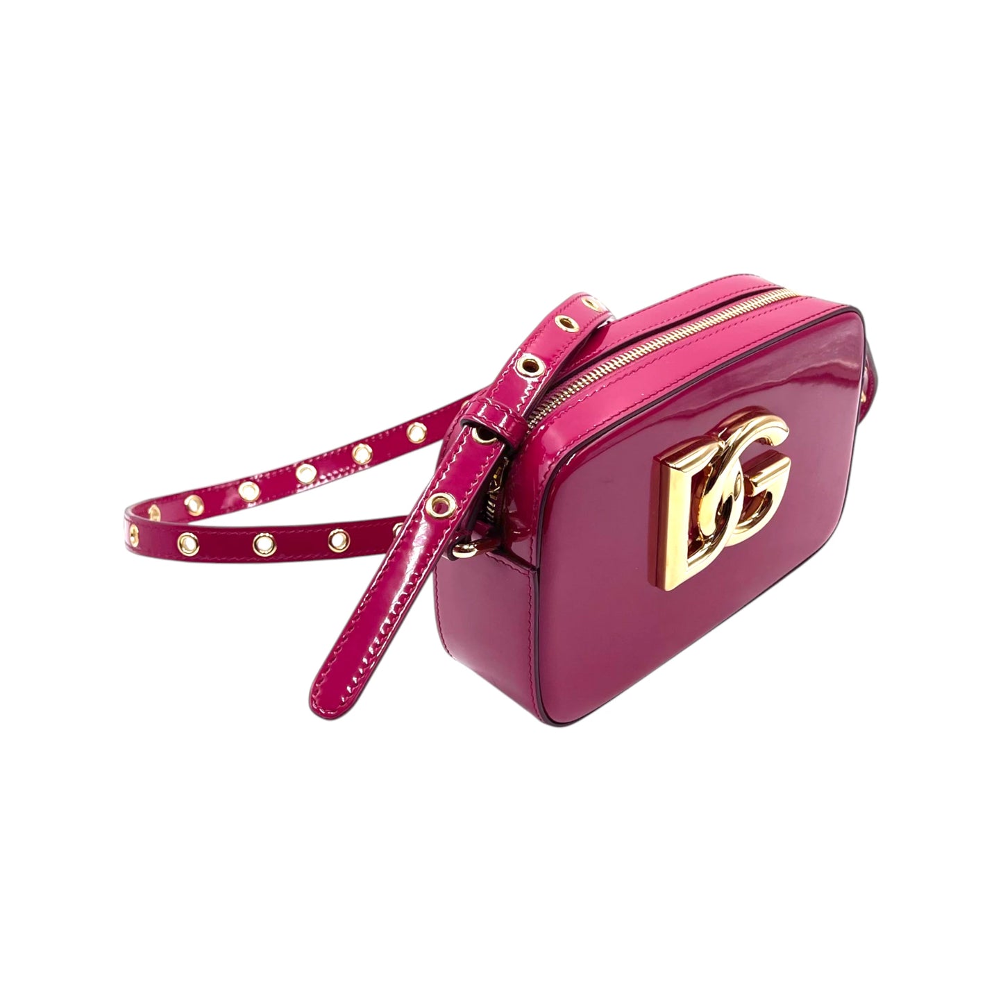 D&G 3.5 Pink Leather Camera Crossbody Bag