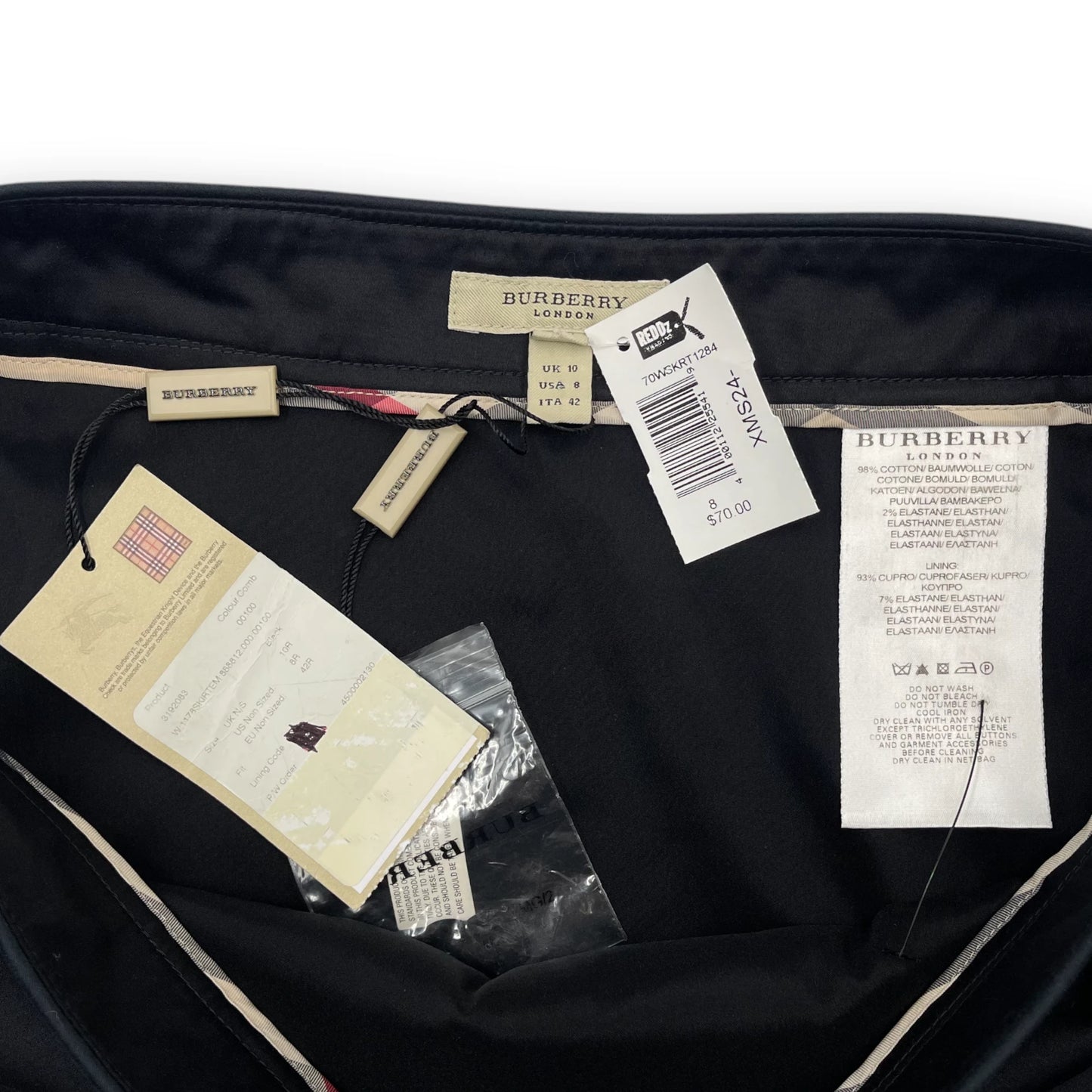 Burberry Black Skirt 8