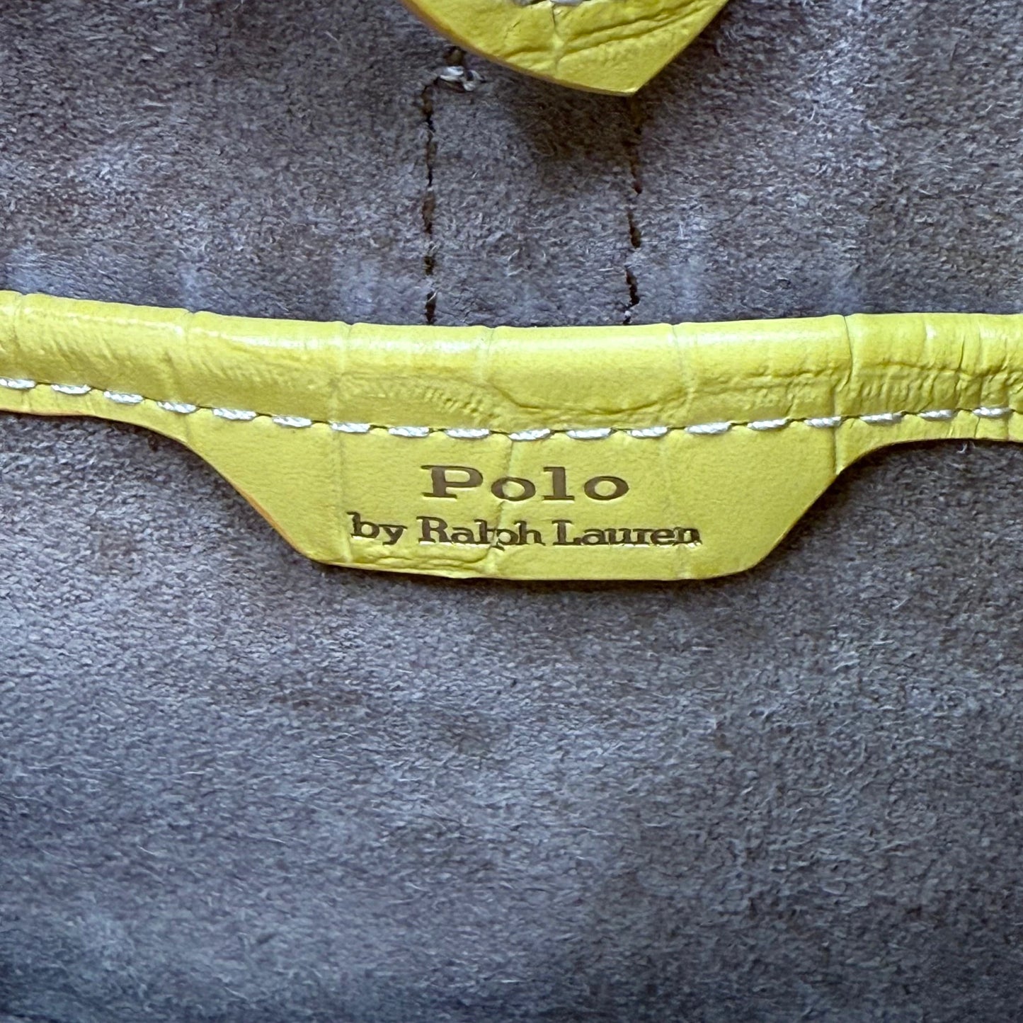 Polo Ralph Lauren Yellow Croc Shoulder Bag