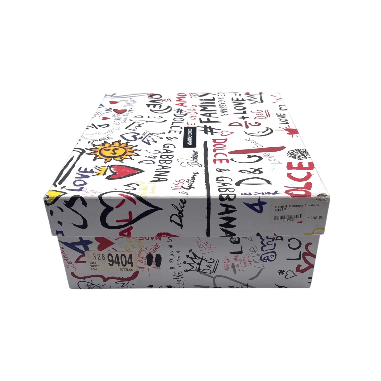 D&G White/Black Graffiti Snkr