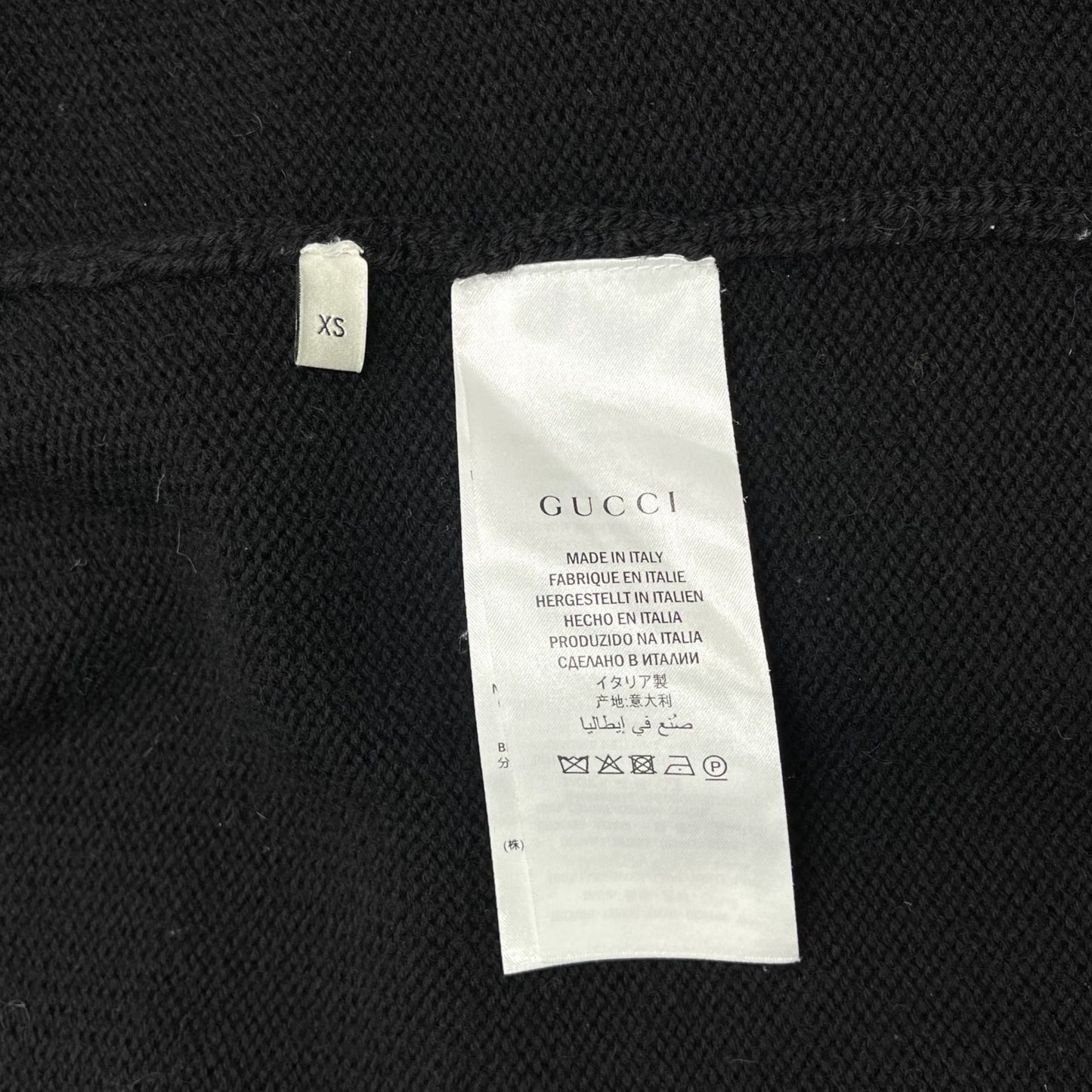 Gucci Bee Black Wool Cardigan - XS
