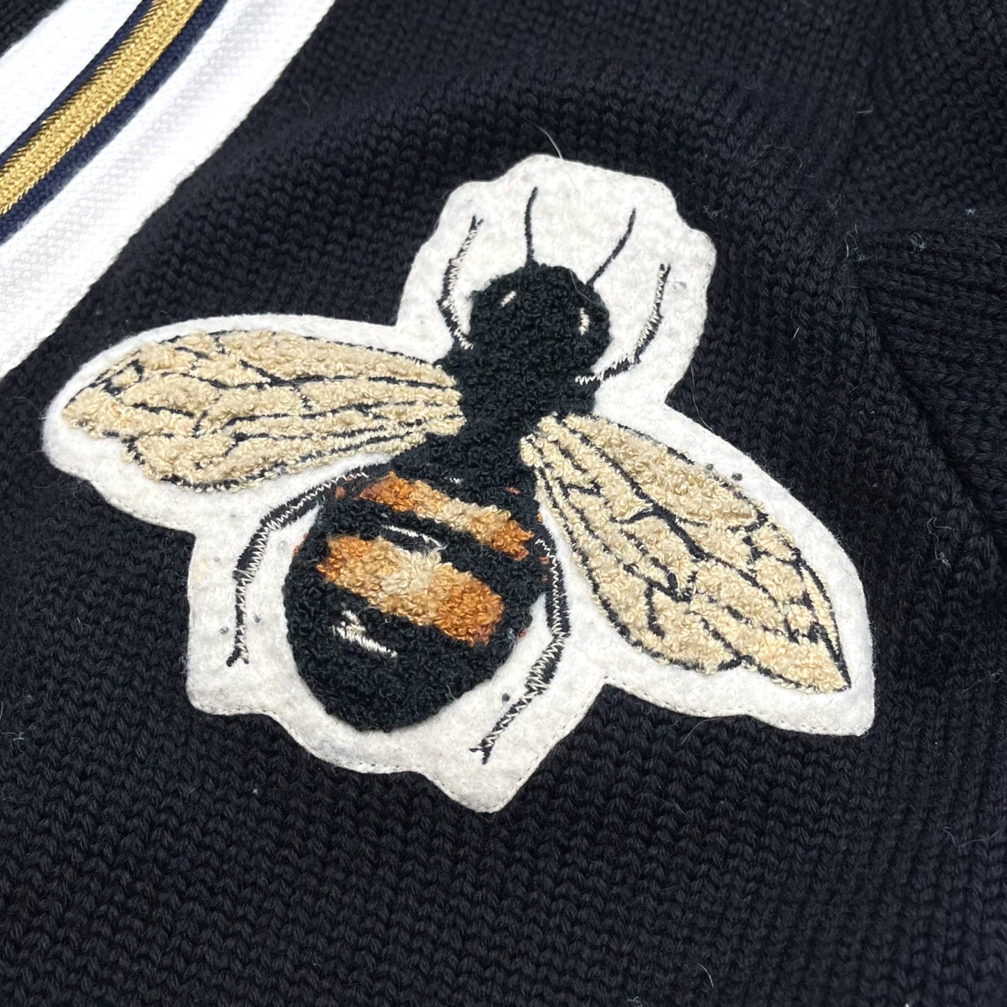 Gucci Bee Black Wool Cardigan - XS