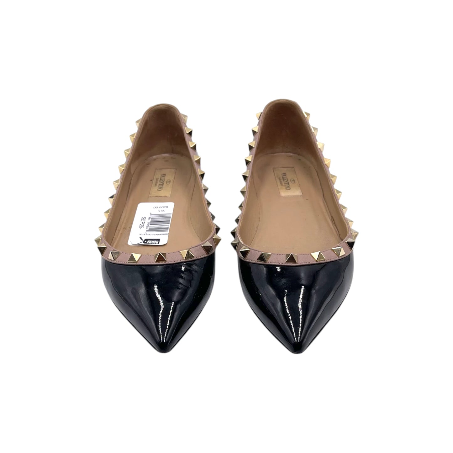 Valentino Black Patent Ballet Flats