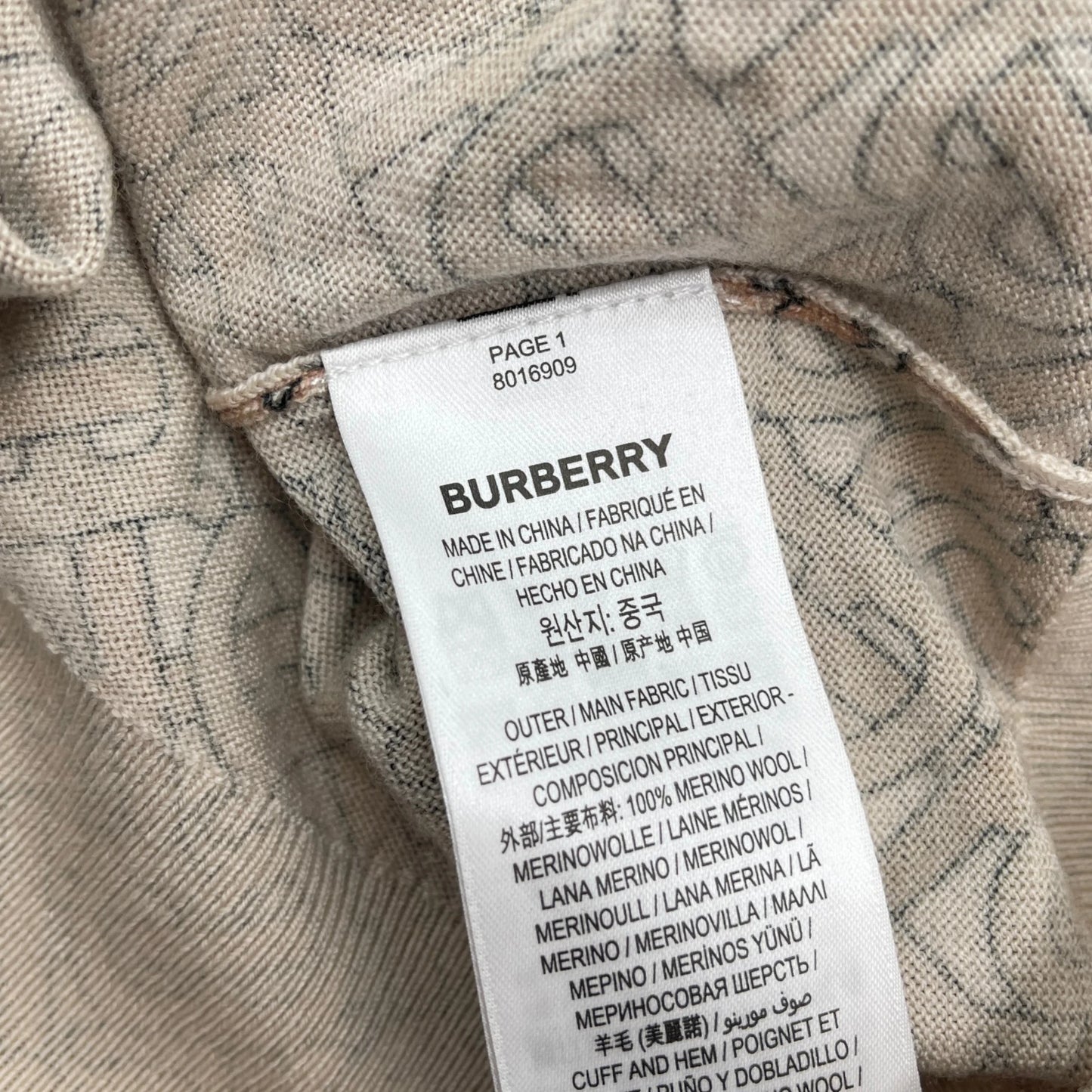 Burberry Merino Wool Cardigan