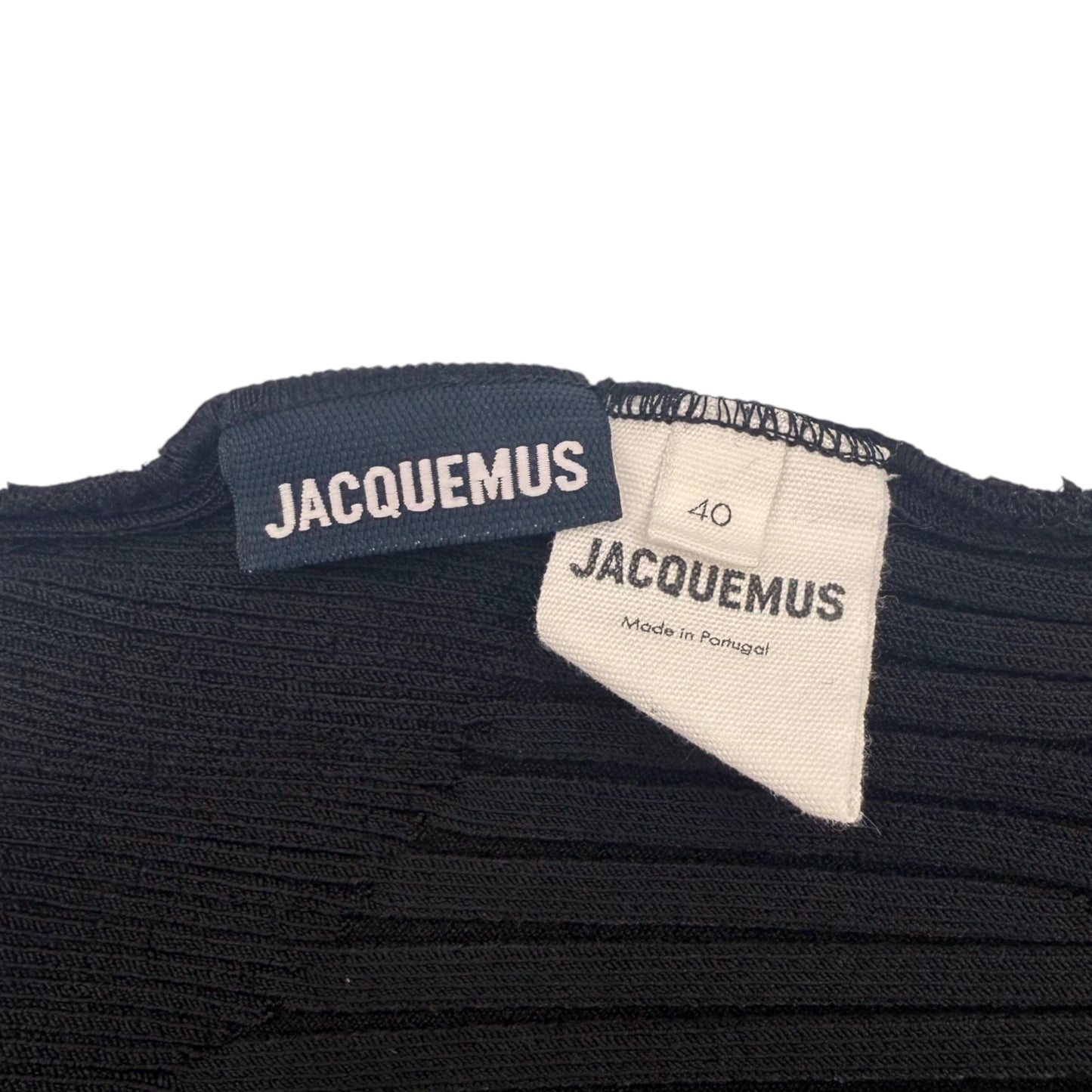 Jacquemus Black Body Con Knit Dress