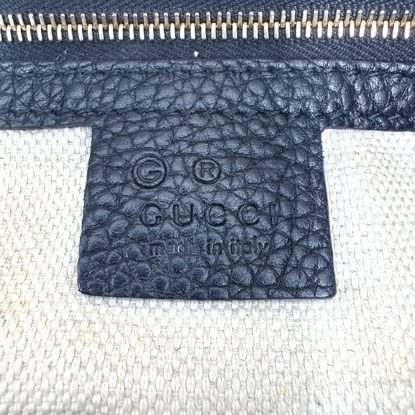 Gucci Pebbled Calfskin Medium Soho Shoulder Bag
