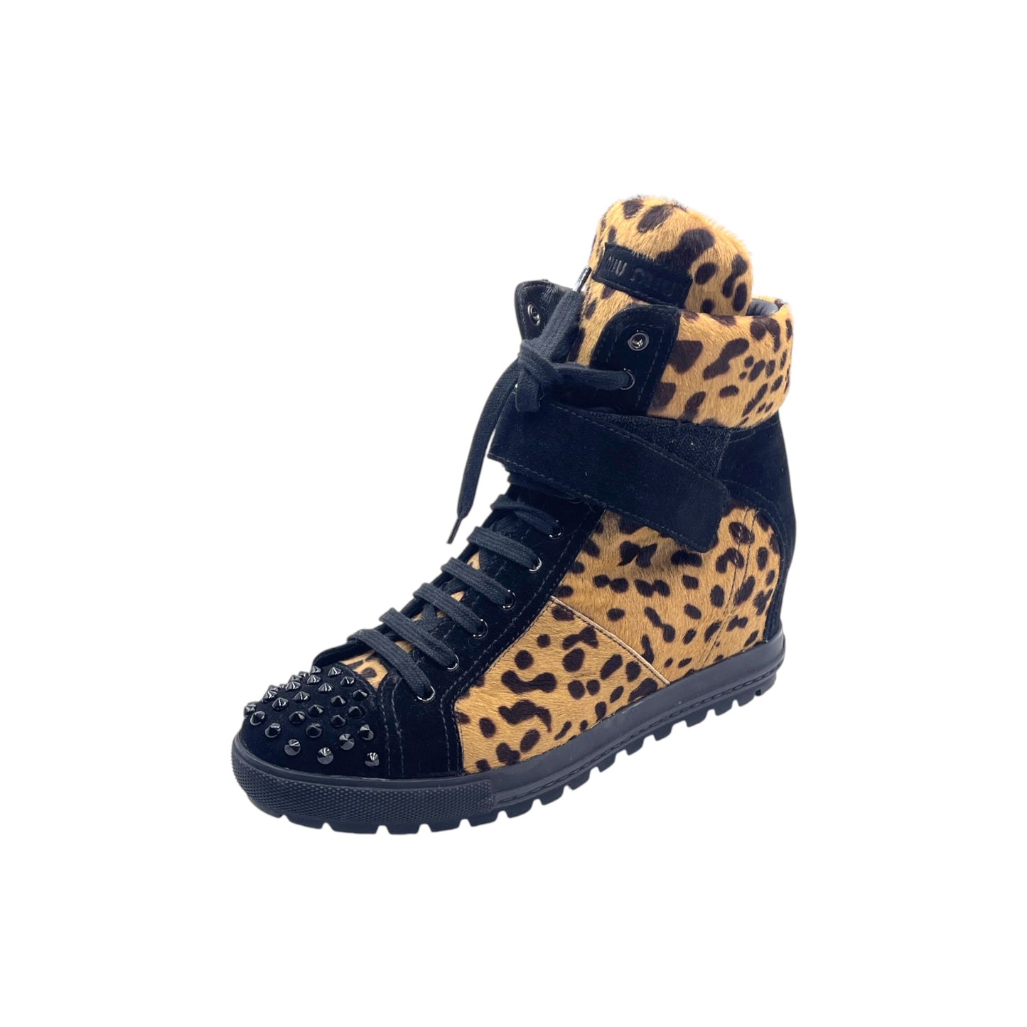 Miu Miu Leopard Pony Hi-Top Women's Snkr