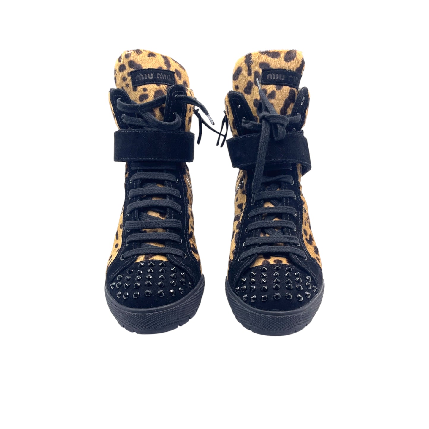Miu Miu Leopard Pony Hi-Top Women's Snkr