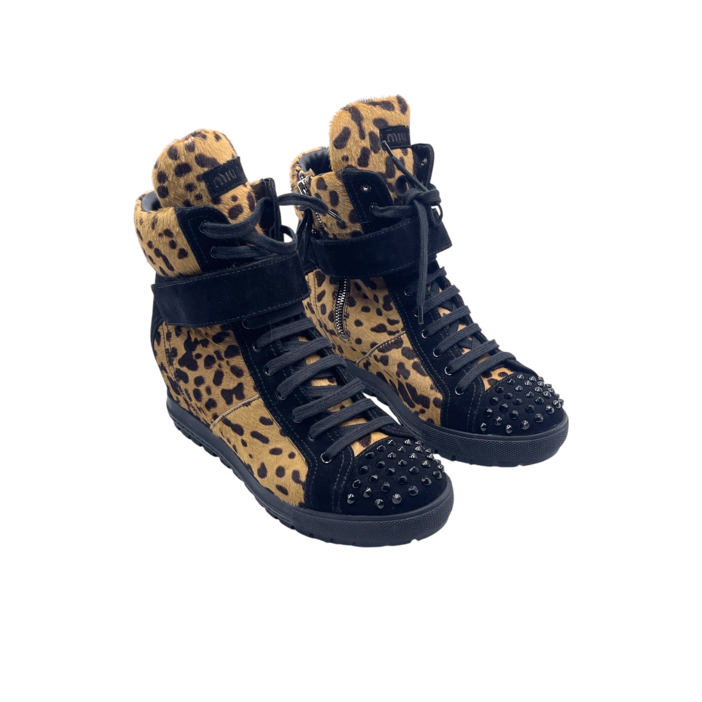Miu Miu Leopard Pony Hi-Top Women's Snkr