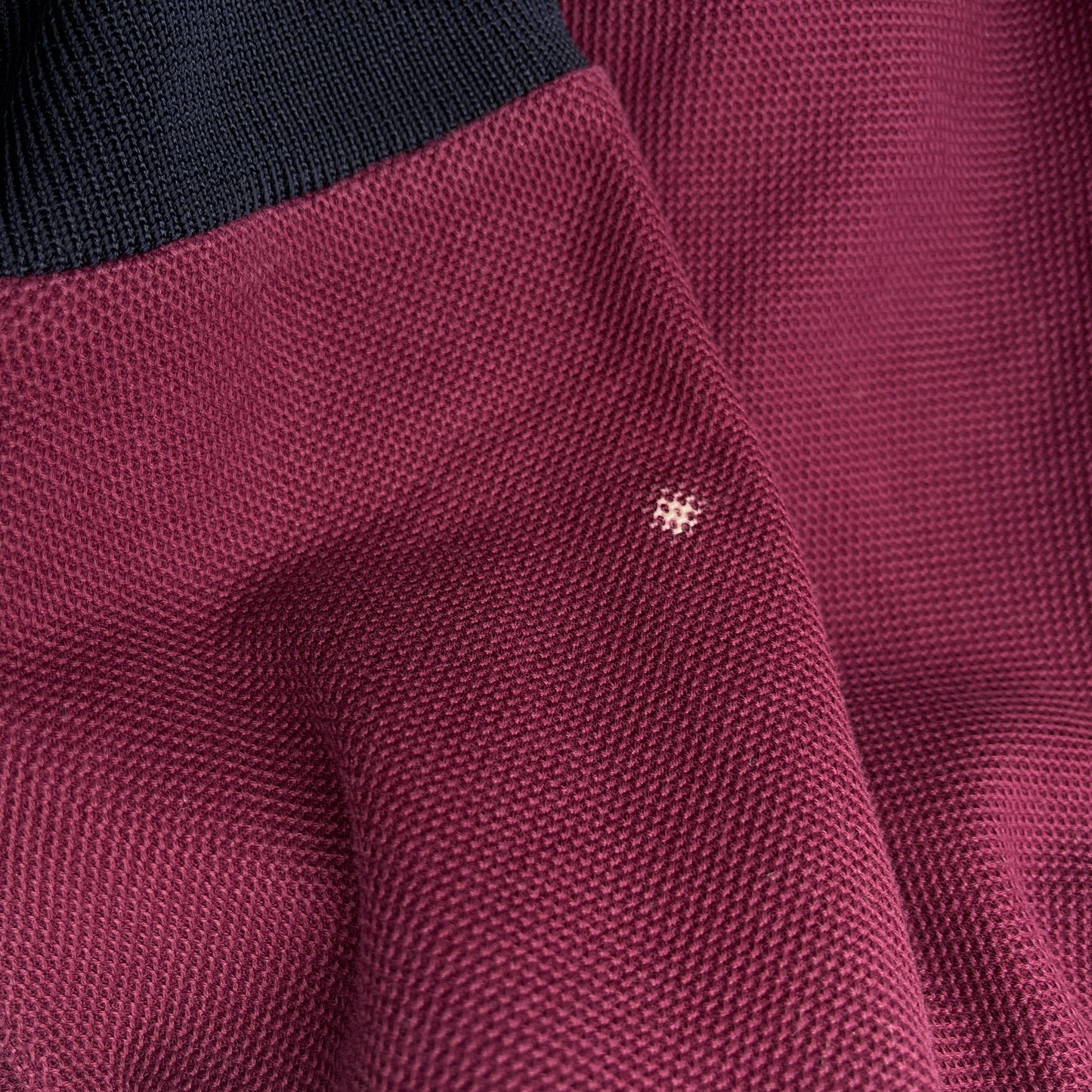 Burberry Burgundy Polo Long Sleeve Men's - M