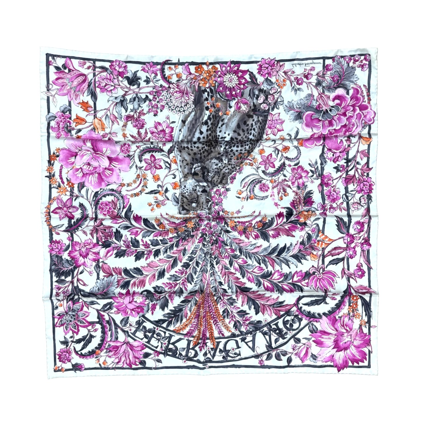 Salvatore Ferragamo Printed Silk Foulard Scarf