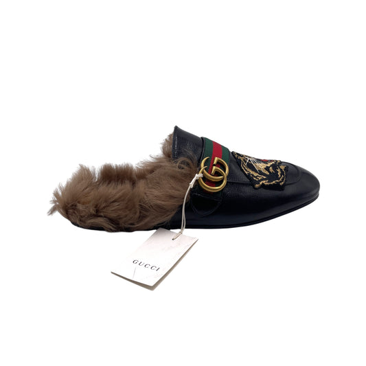 Gucci GG Tiger Fur Web Men's Mules