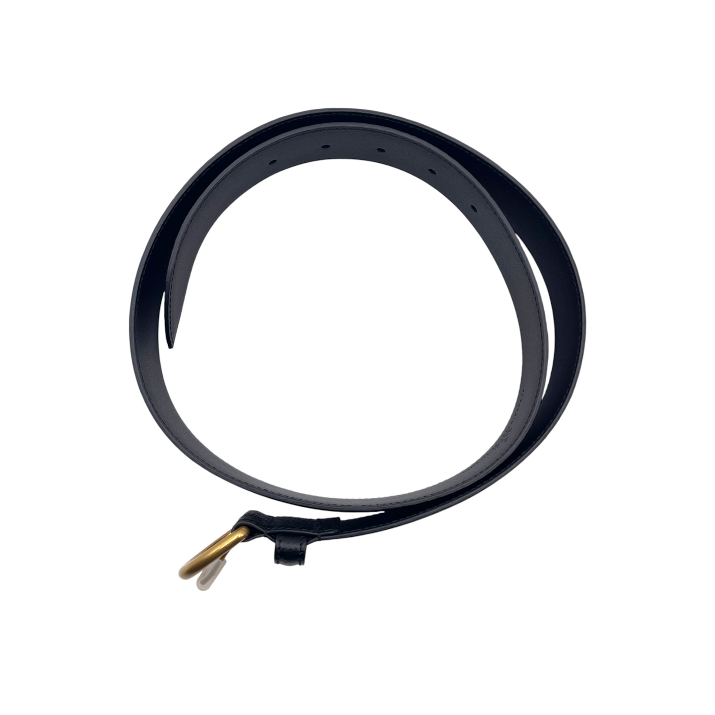 Gucci Black Leather D Ring Buckle - 85
