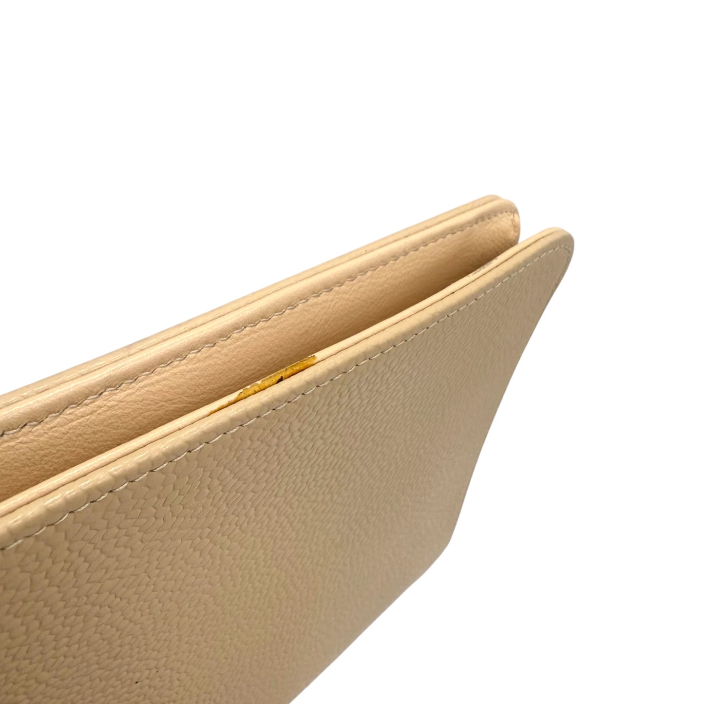 Chanel Beige Caviar Chain Wallet