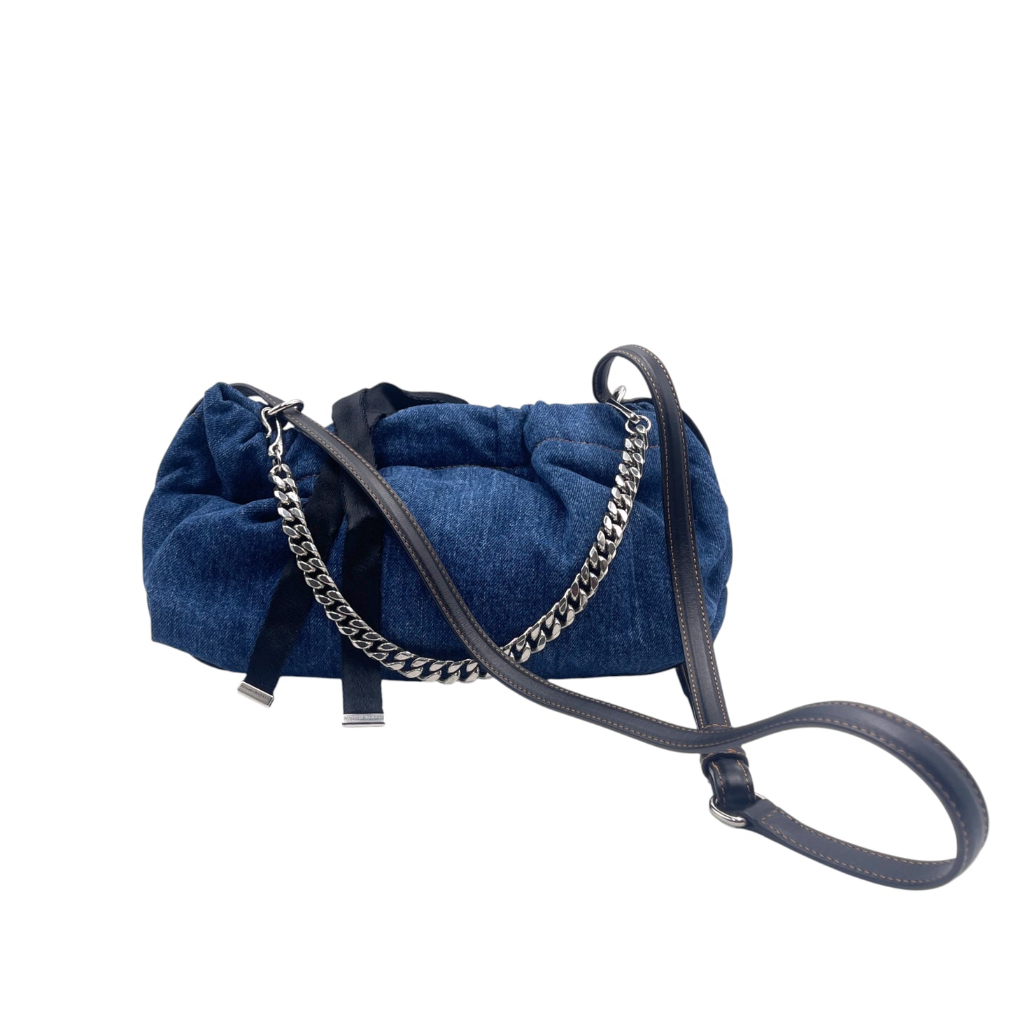 McQueen Denim Blue Shoulder Bag