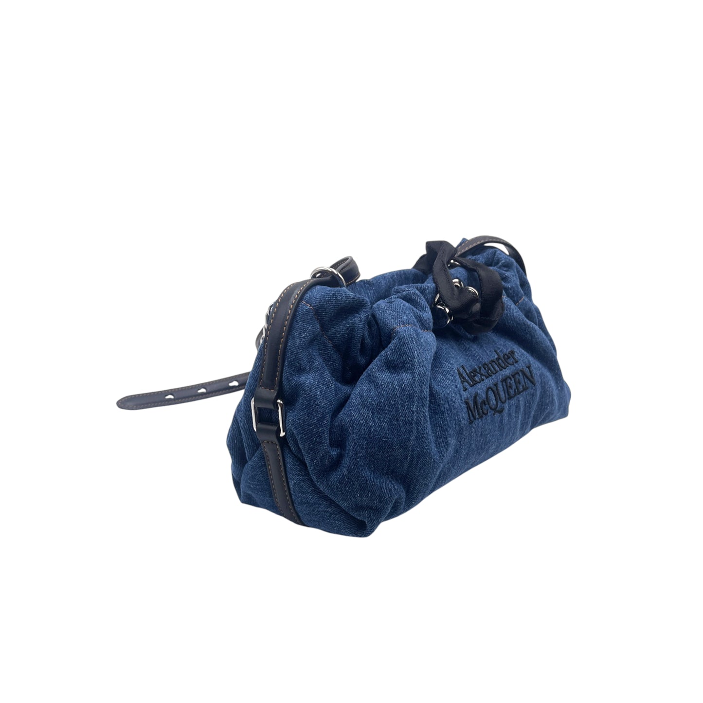 McQueen Denim Blue Shoulder Bag