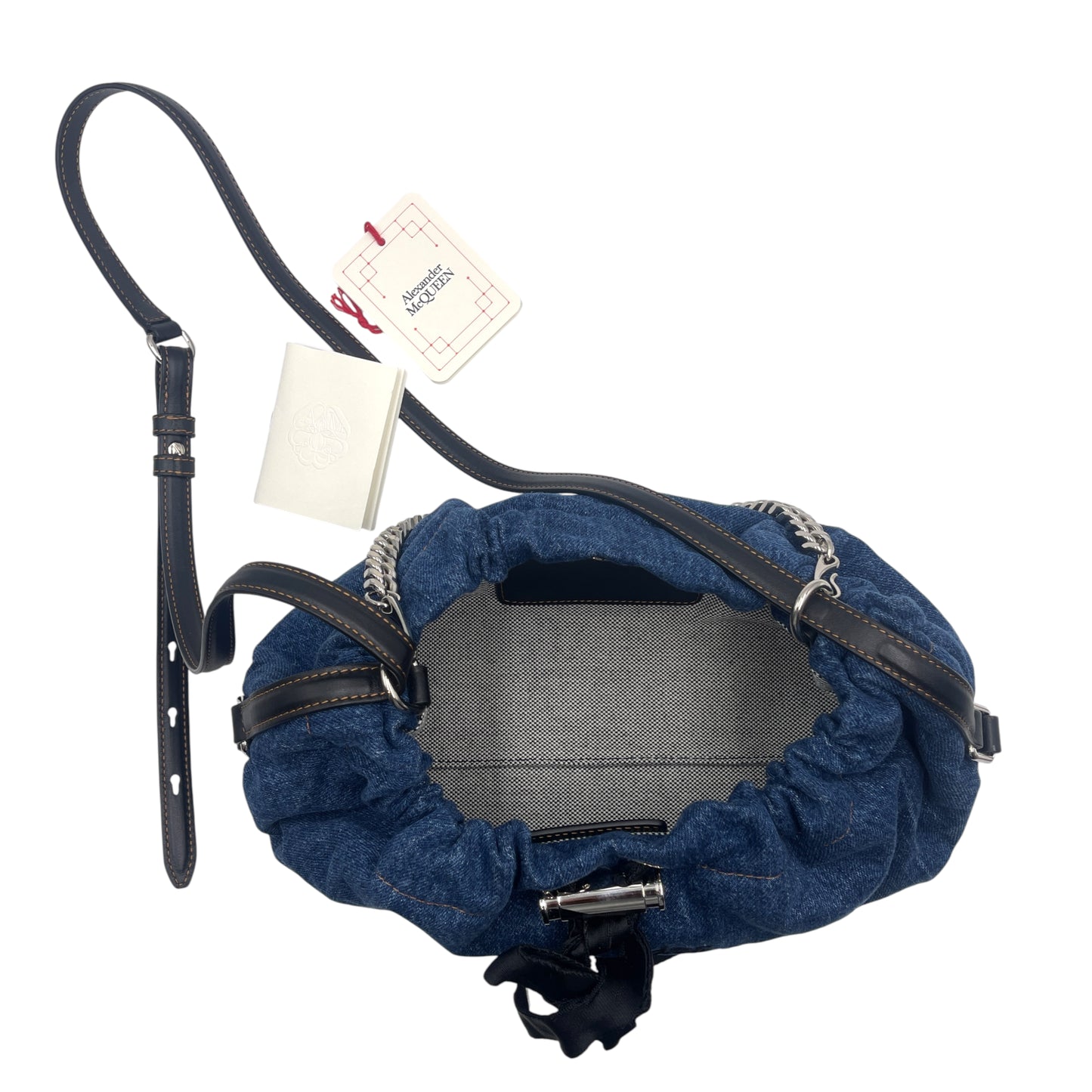 McQueen Denim Blue Shoulder Bag