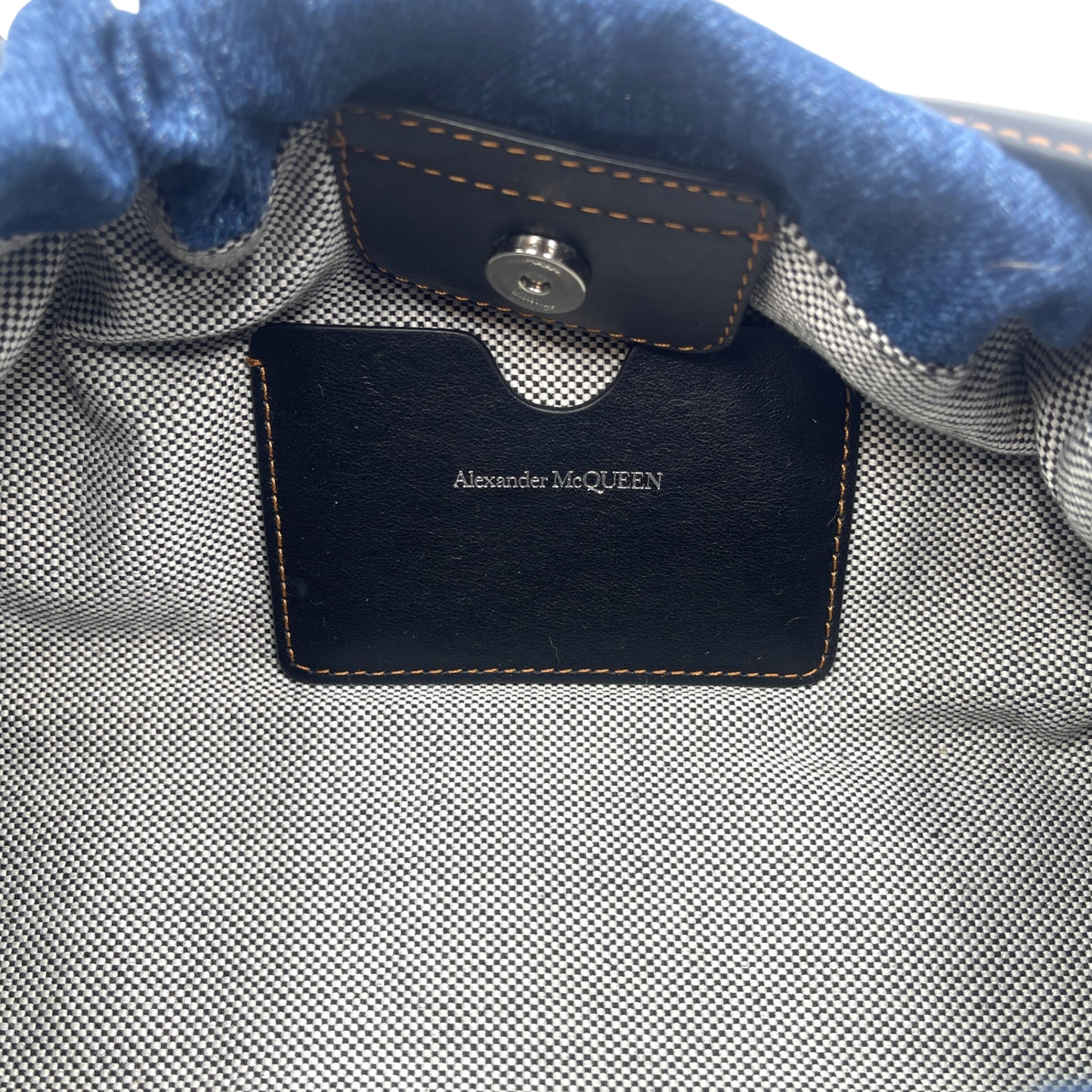 McQueen Denim Blue Shoulder Bag
