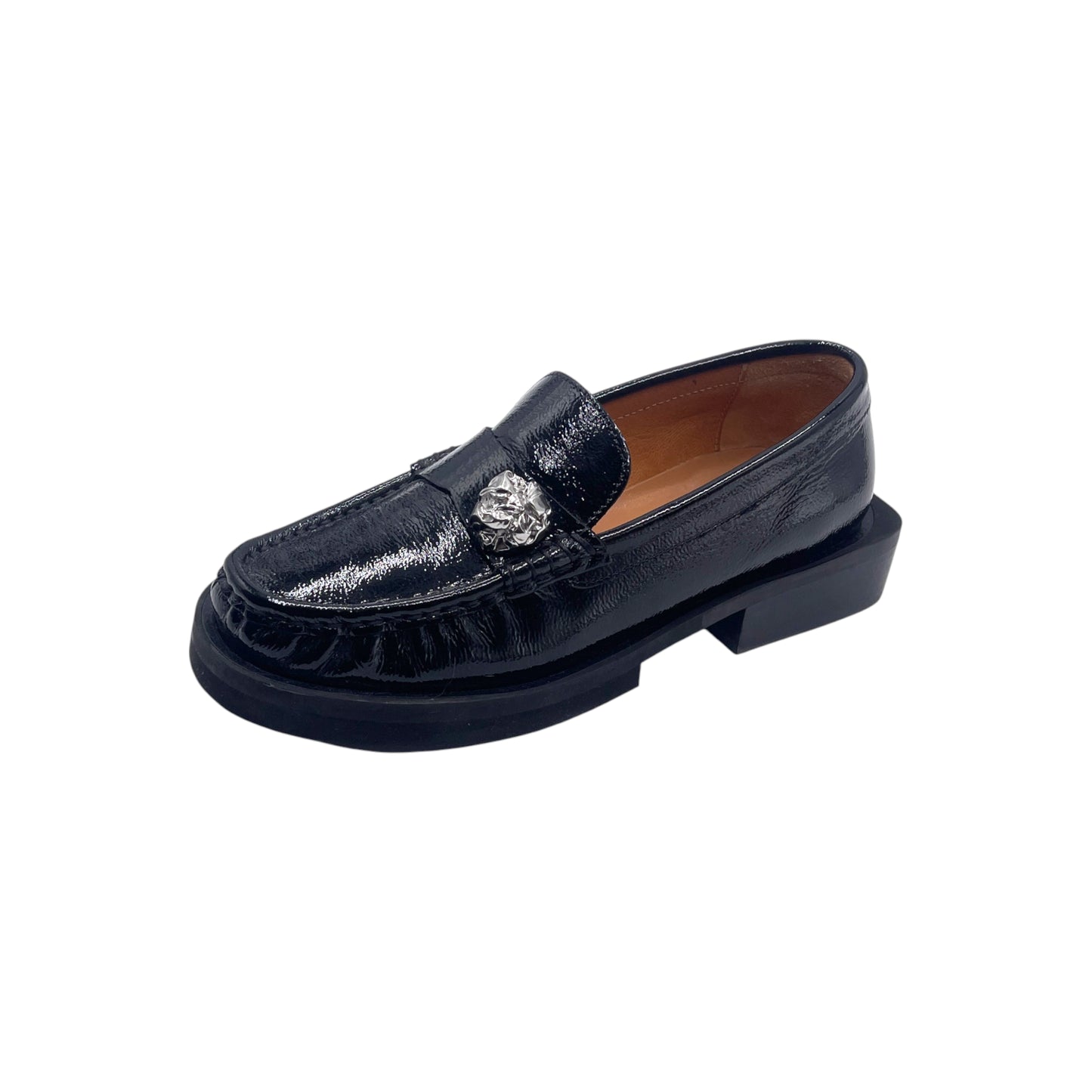 Ganni Patent Broach Women's Loafers