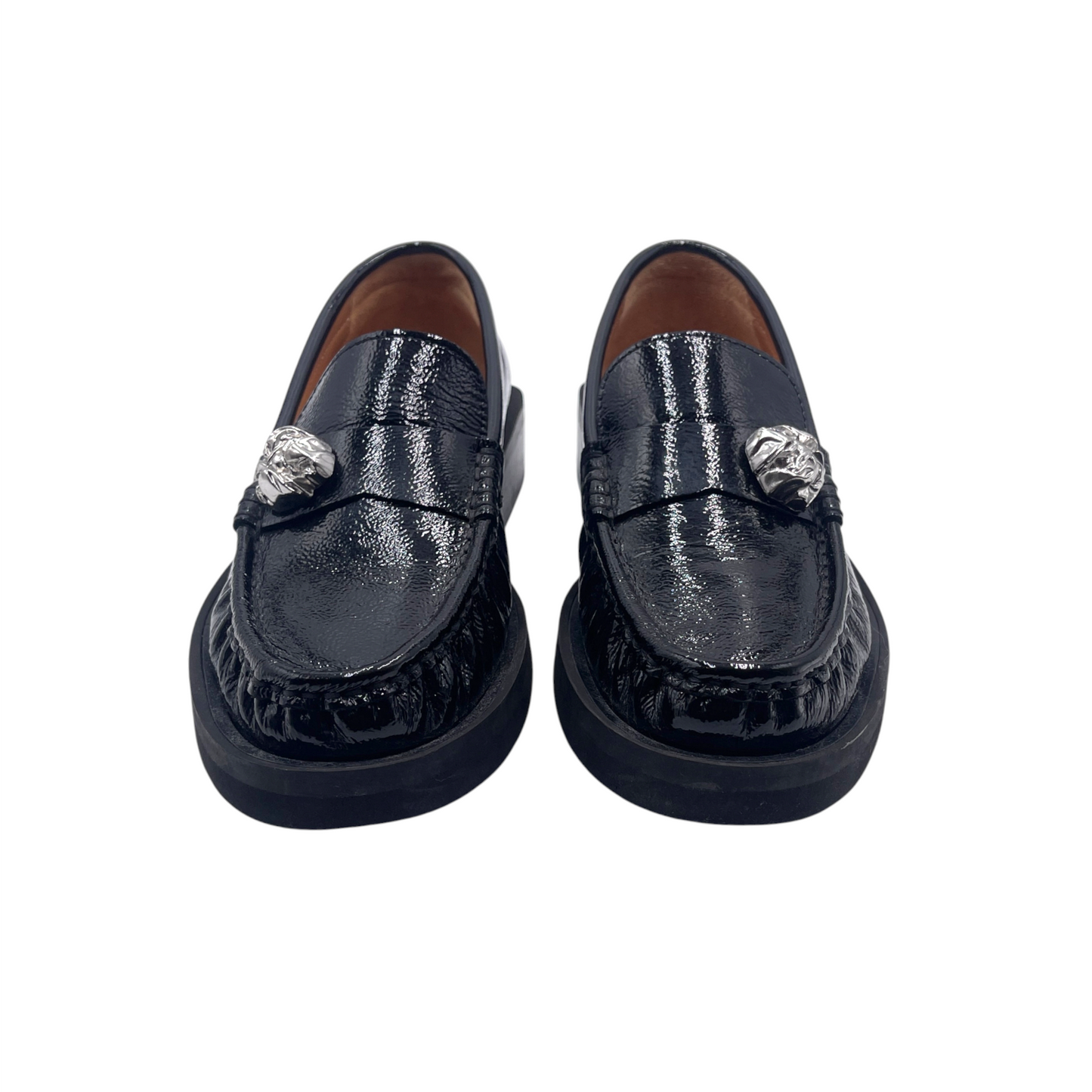 Ganni Patent Broach Women's Loafers
