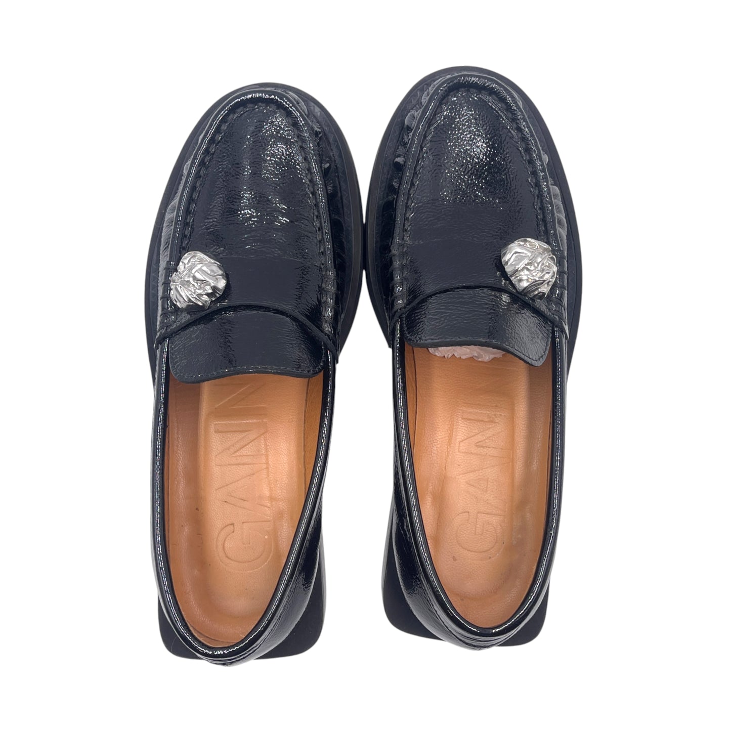 Ganni Patent Broach Women's Loafers