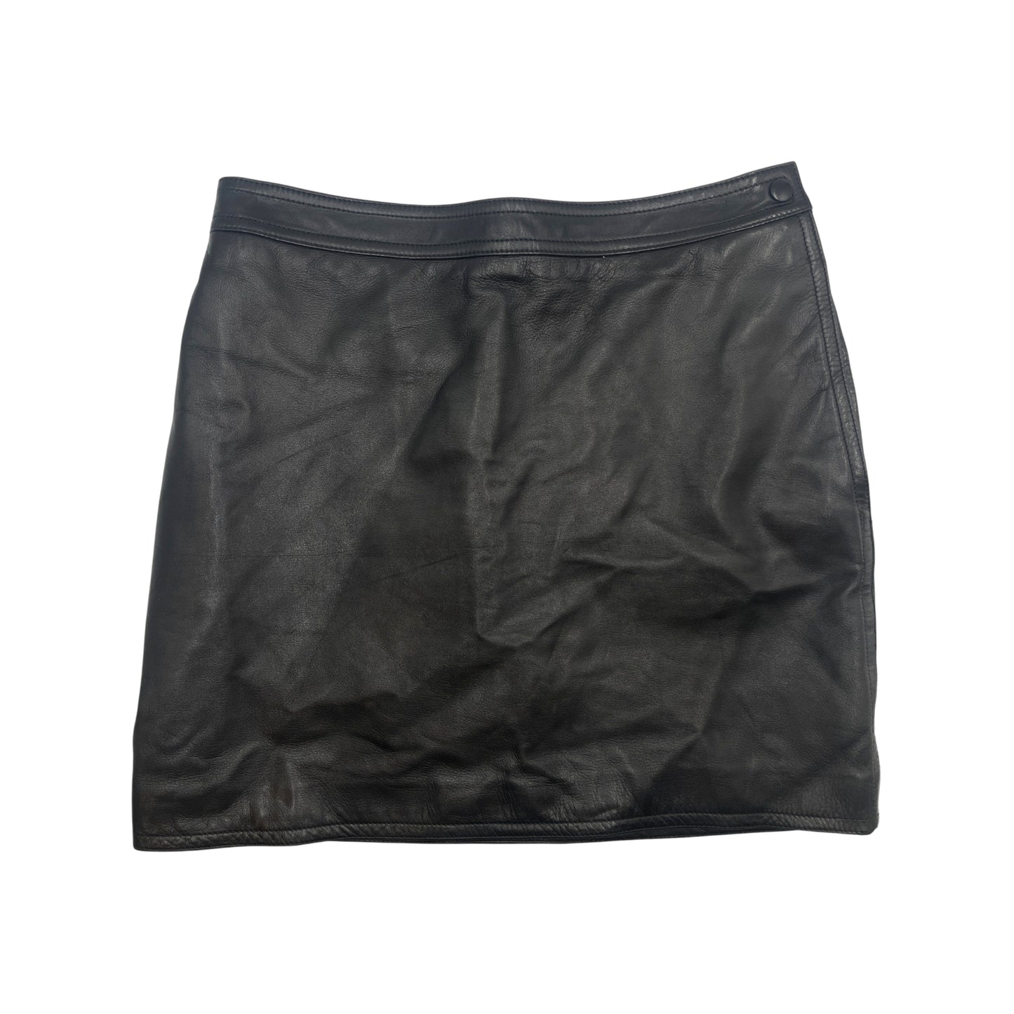 Saint Laurent Black Leather Mini Skirt - M