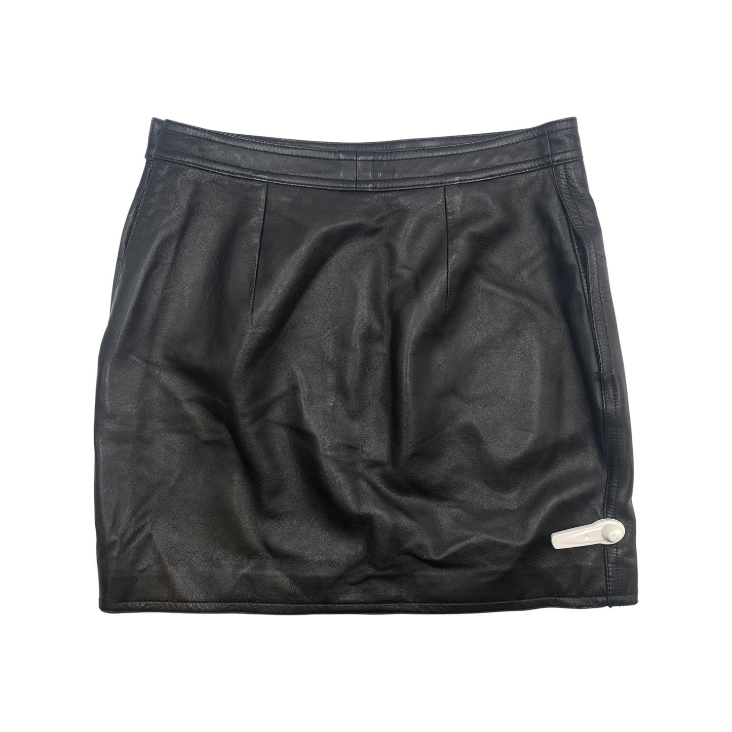 Saint Laurent Black Leather Mini Skirt - M