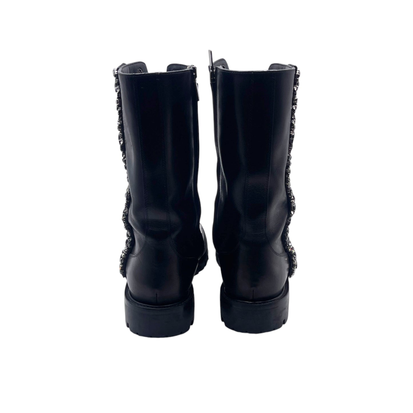 Rene Caovilla Leather Crystal Boots