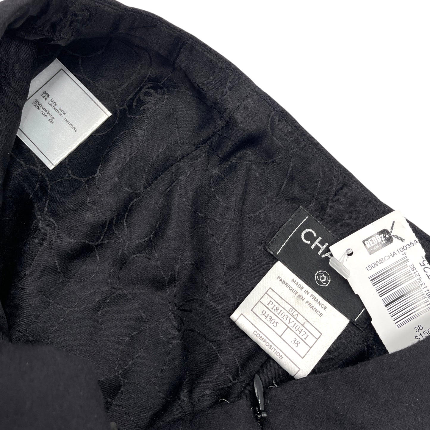 Chanel Wool Cashmere Black Pants